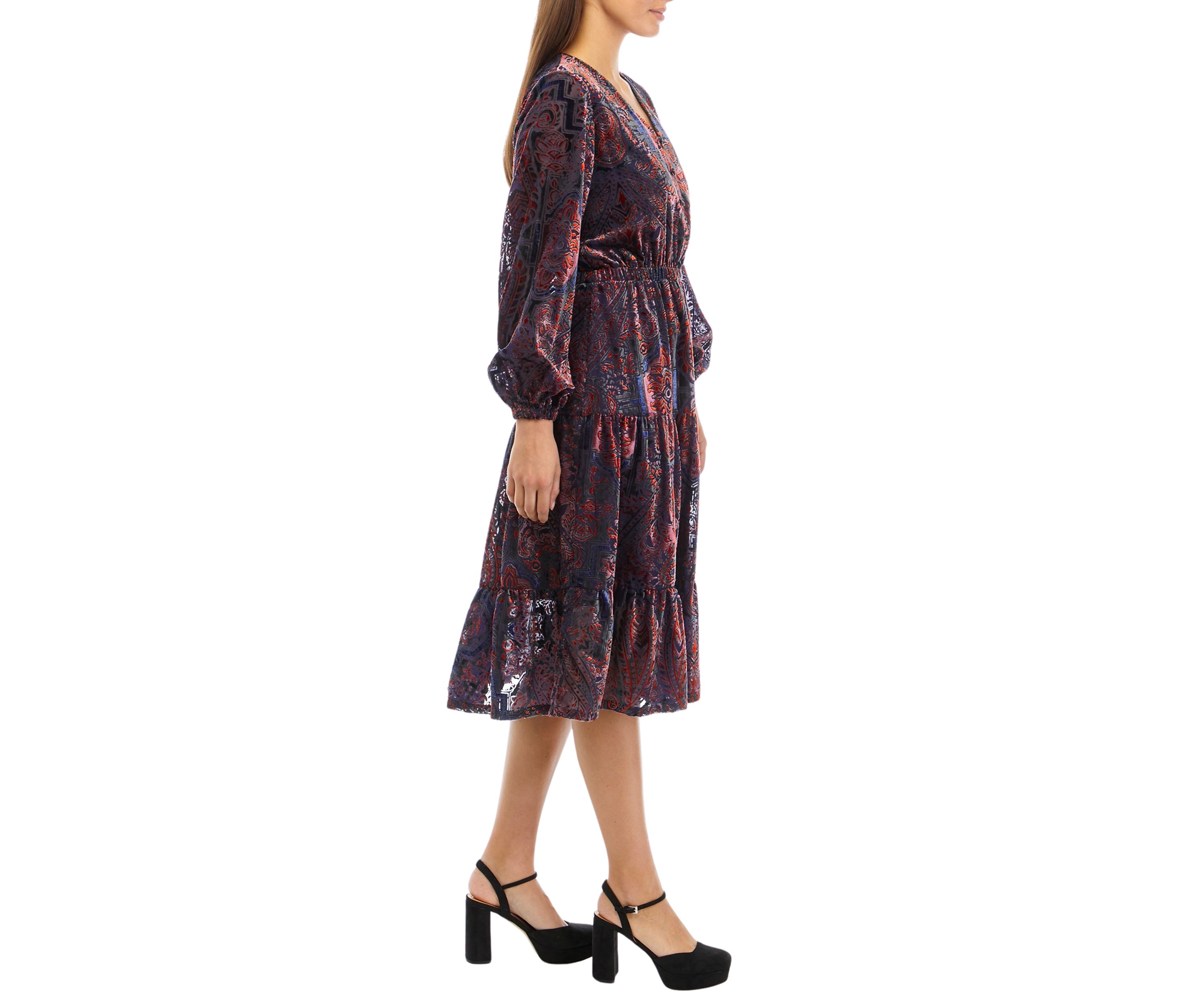 Petite V-Neck Tiered Dress