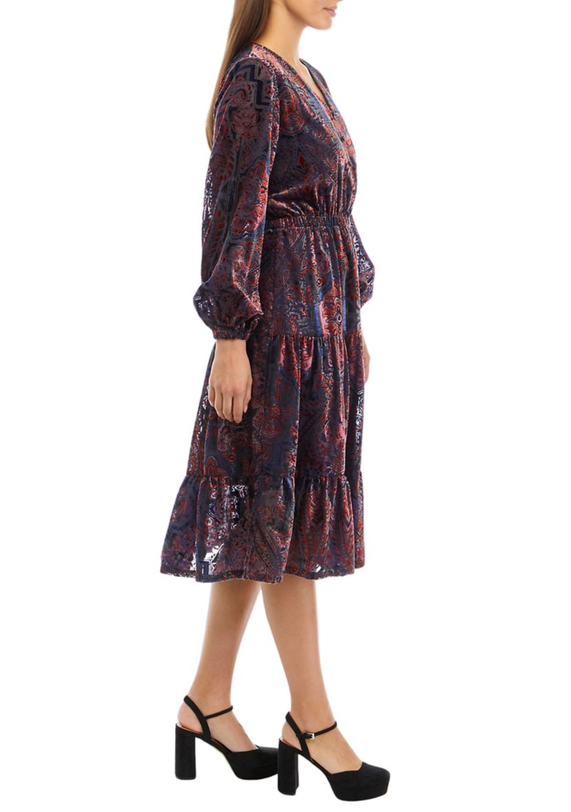 Petite V-Neck Tiered Dress