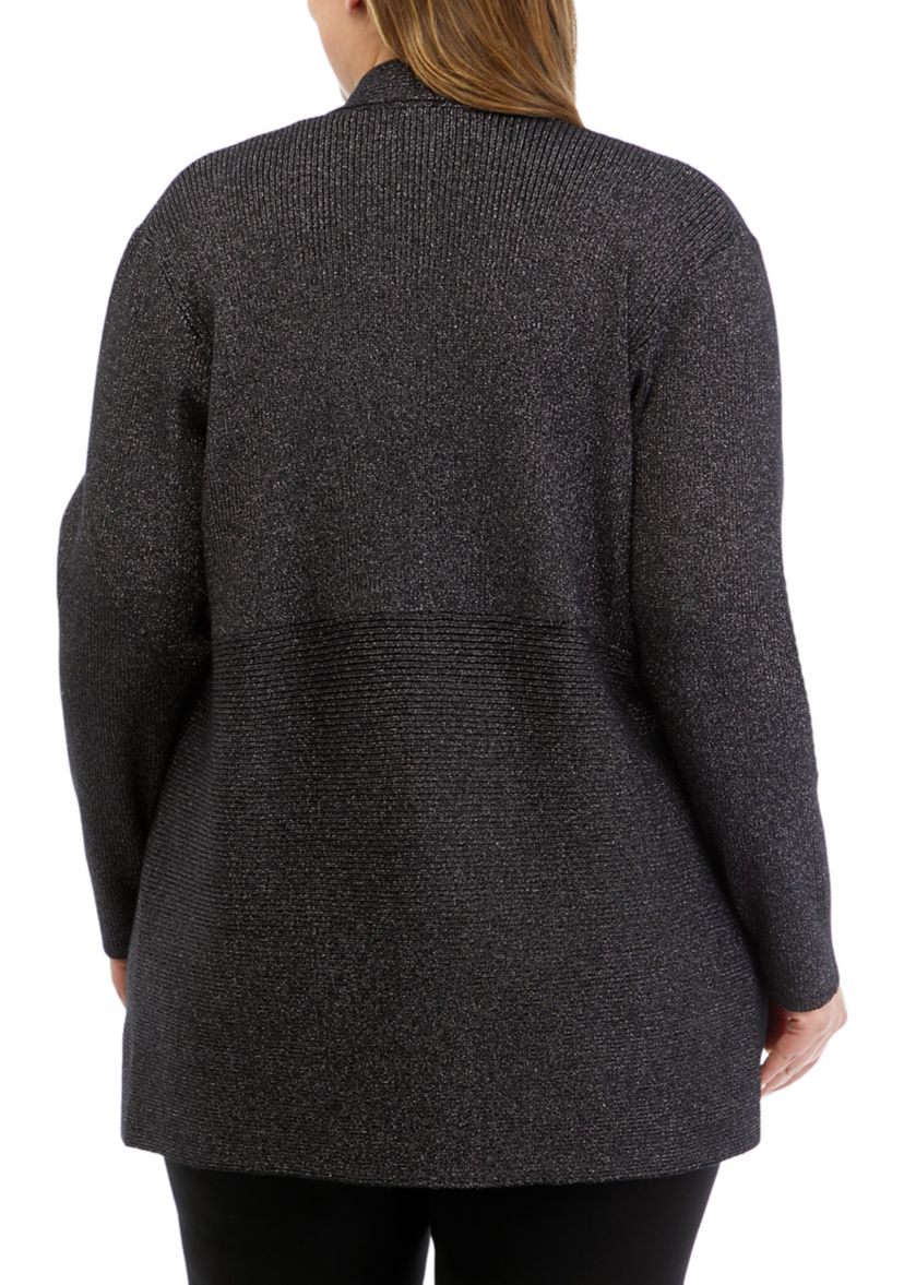Plus Size Open Front Cardigan