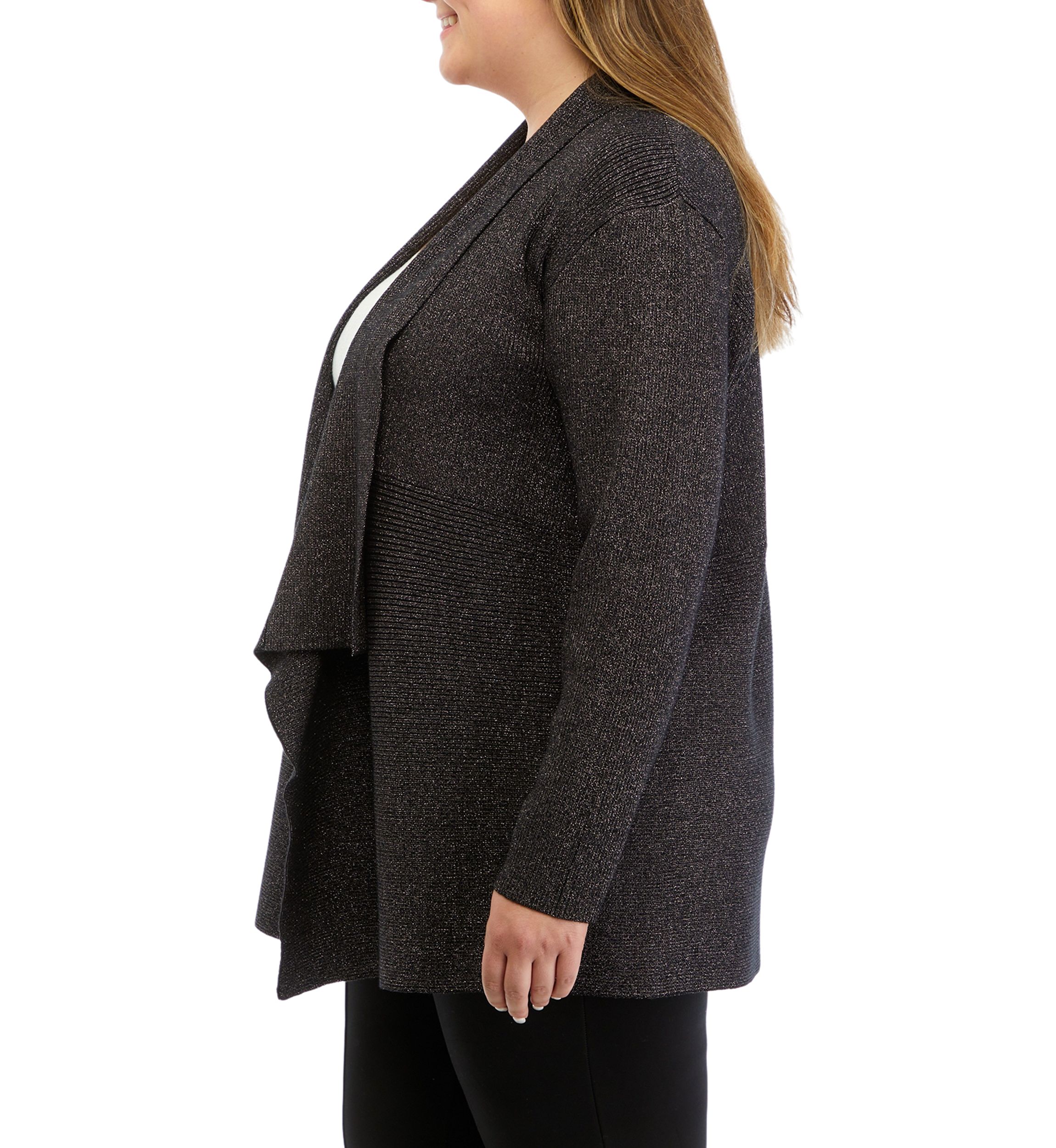 Plus Size Open Front Cardigan