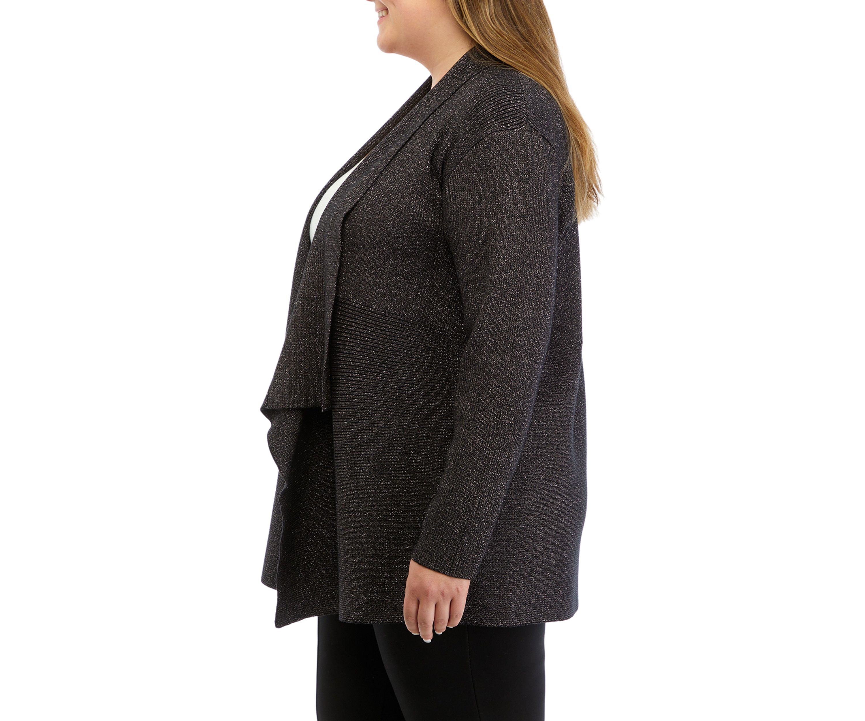 Plus Size Open Front Cardigan