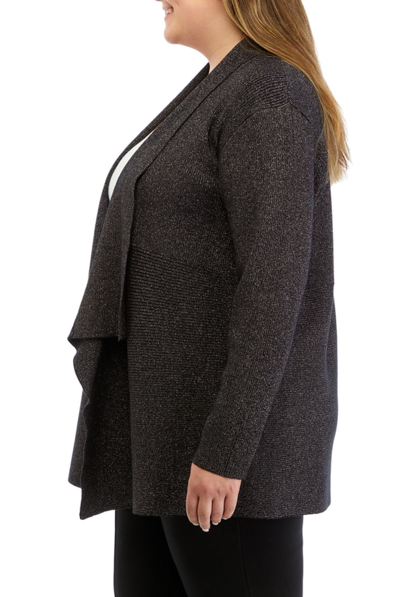 Plus Size Open Front Cardigan