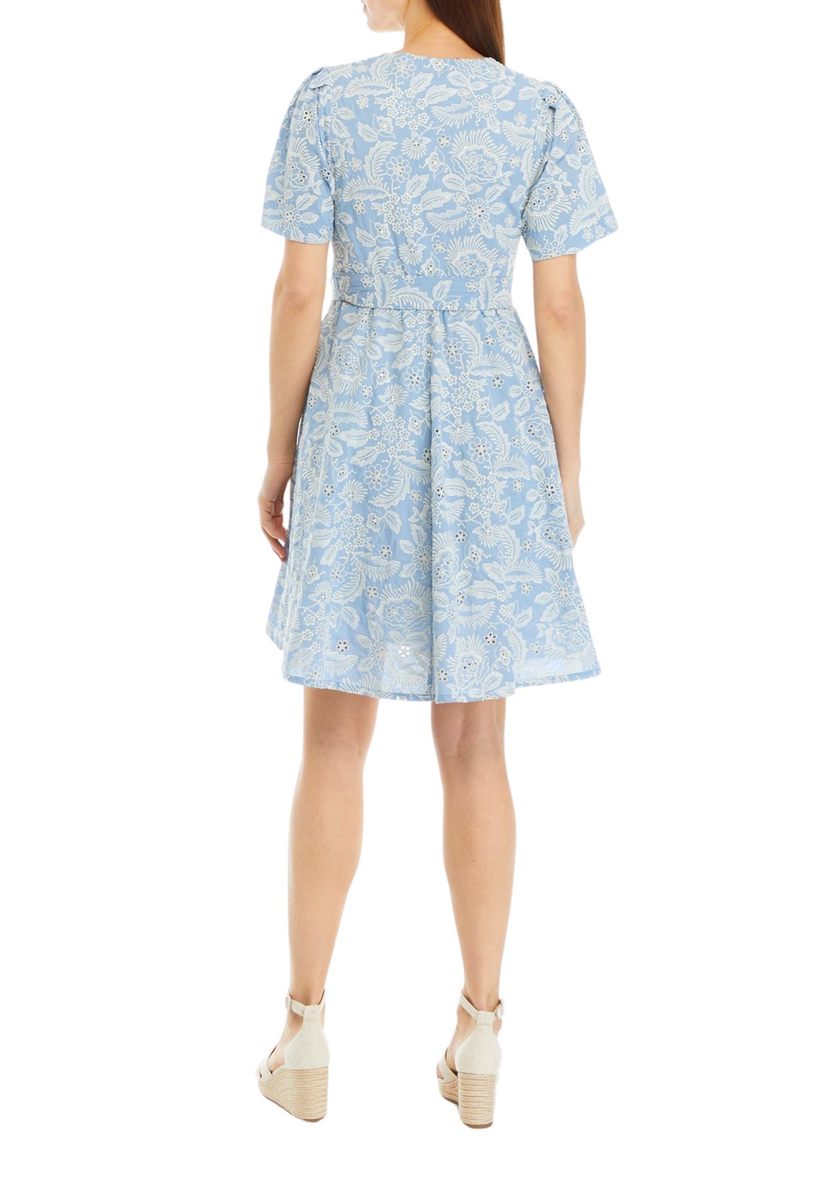 Petite Eyelet Midi Dress 