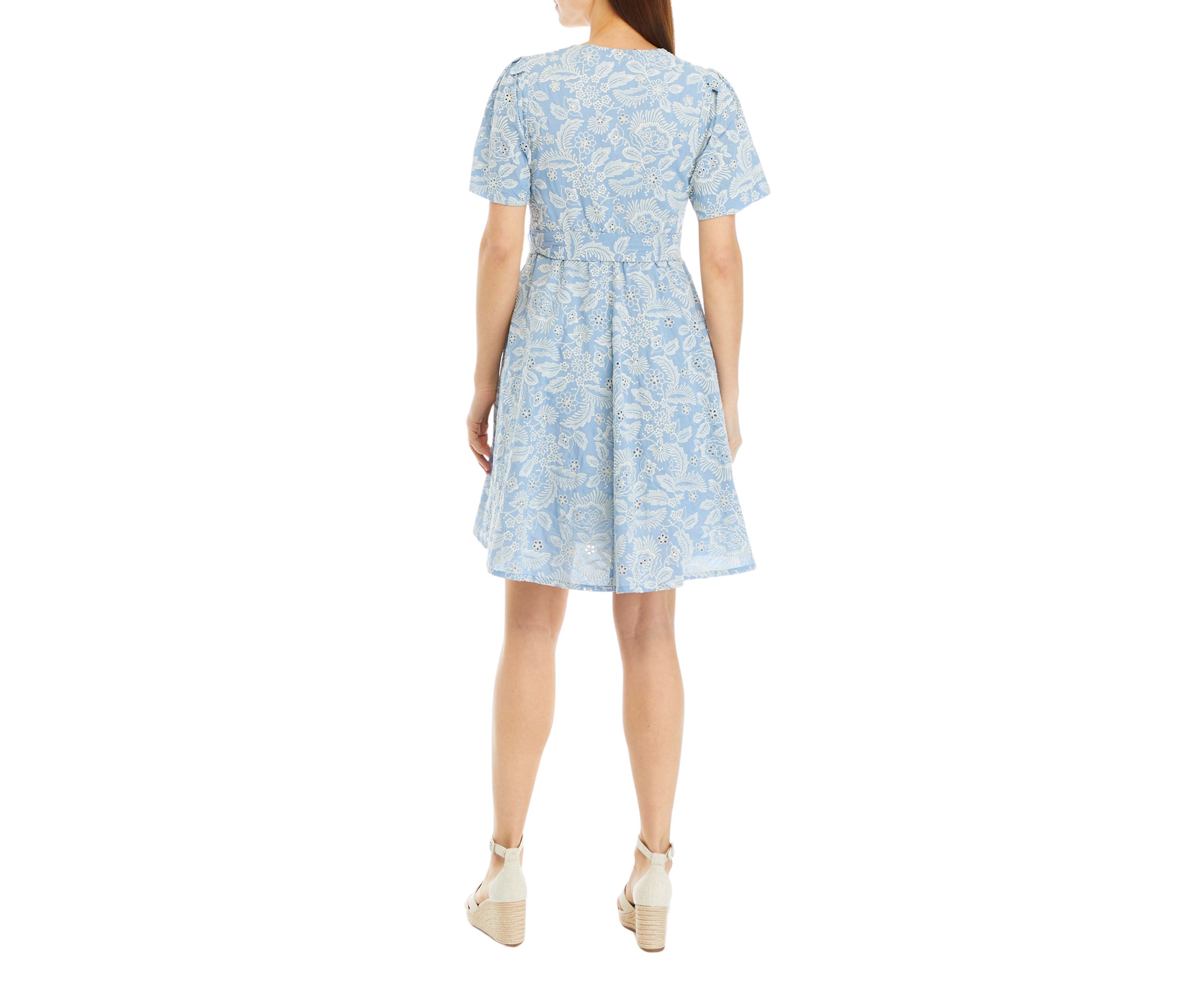 Petite Eyelet Midi Dress 