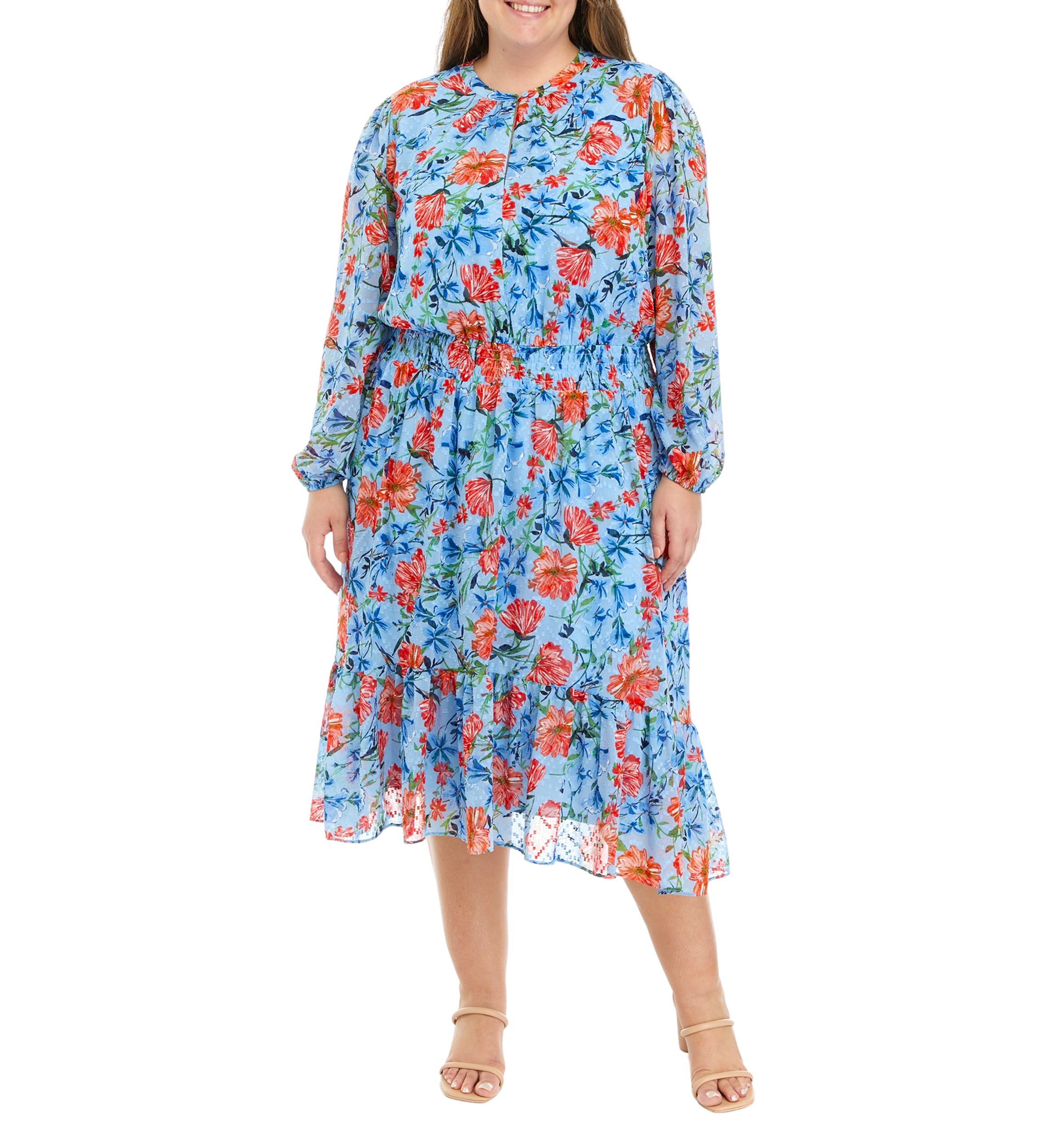 Plus Size Crew Neck Maxi Dress