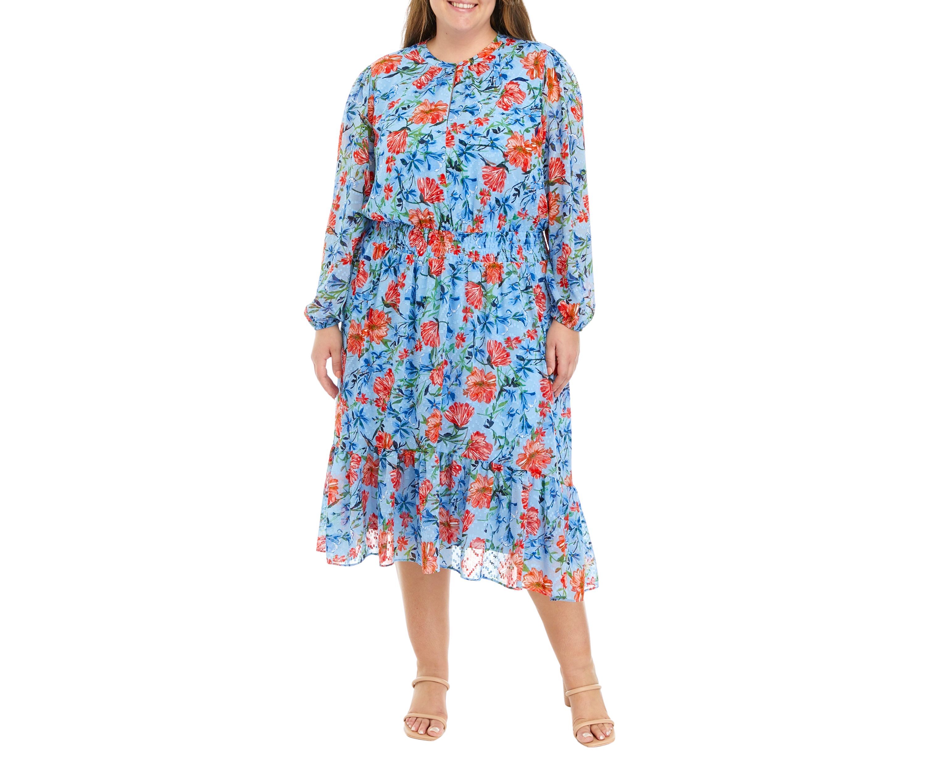 Plus Size Crew Neck Maxi Dress