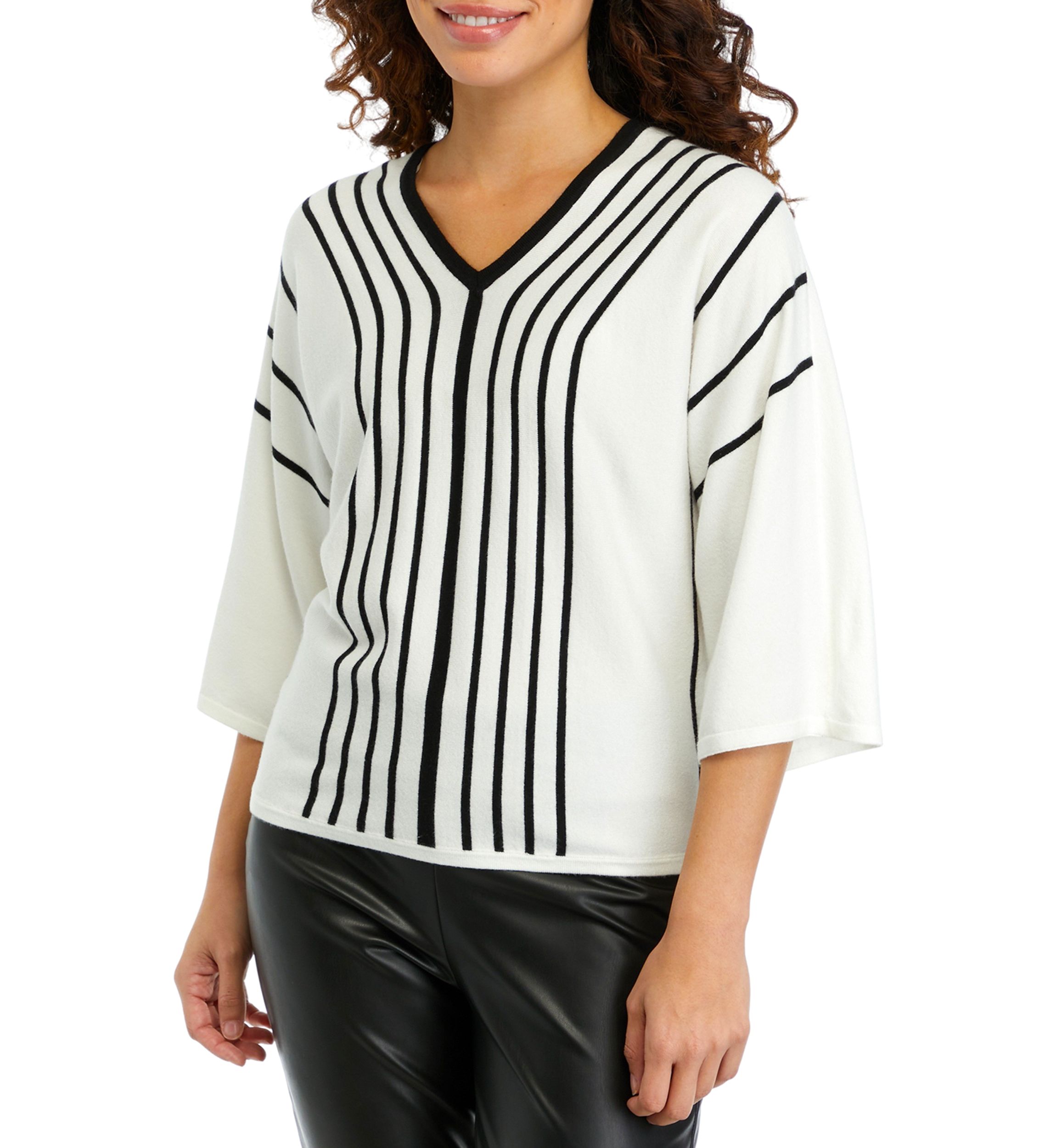 Petite 3/4 Dolman Sleeve Sweater