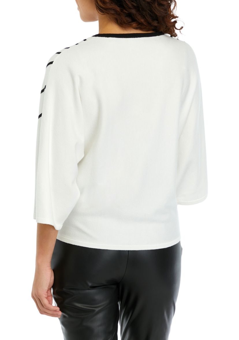 Petite 3/4 Dolman Sleeve Sweater