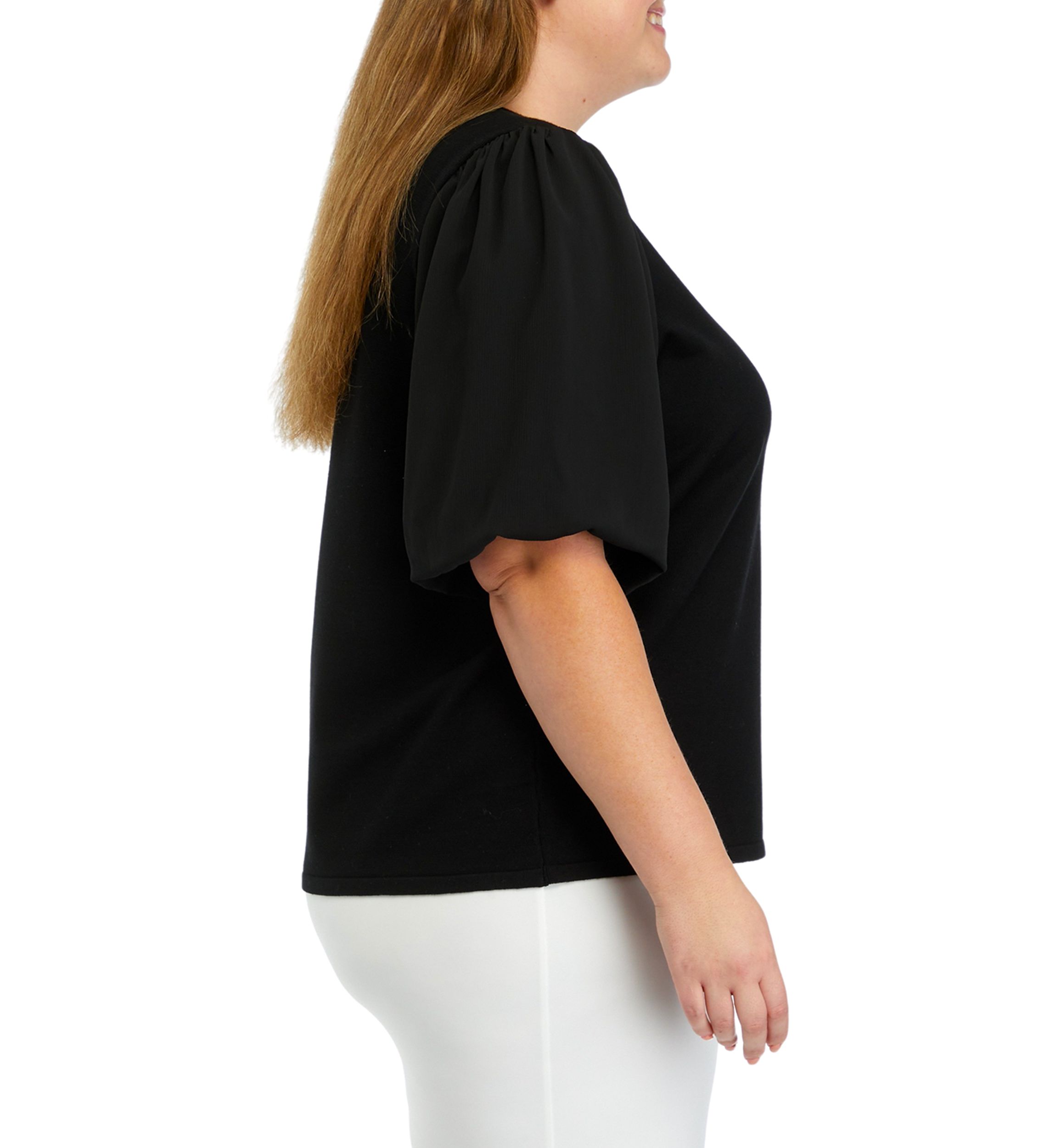 Plus Size Woven Mix Blouse
