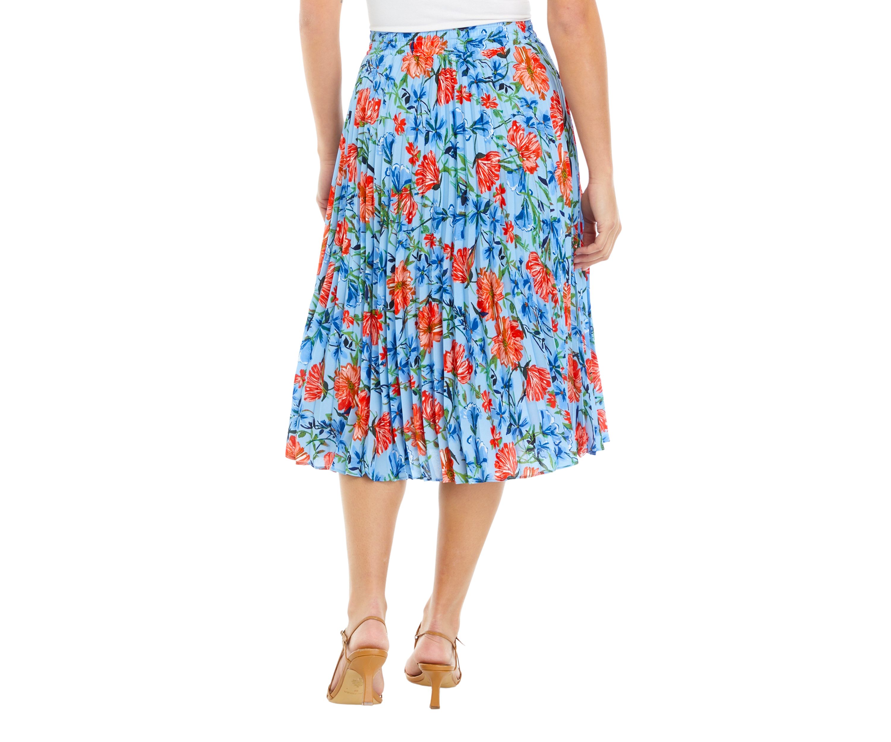 Petite Pull On Pleated Skirt 