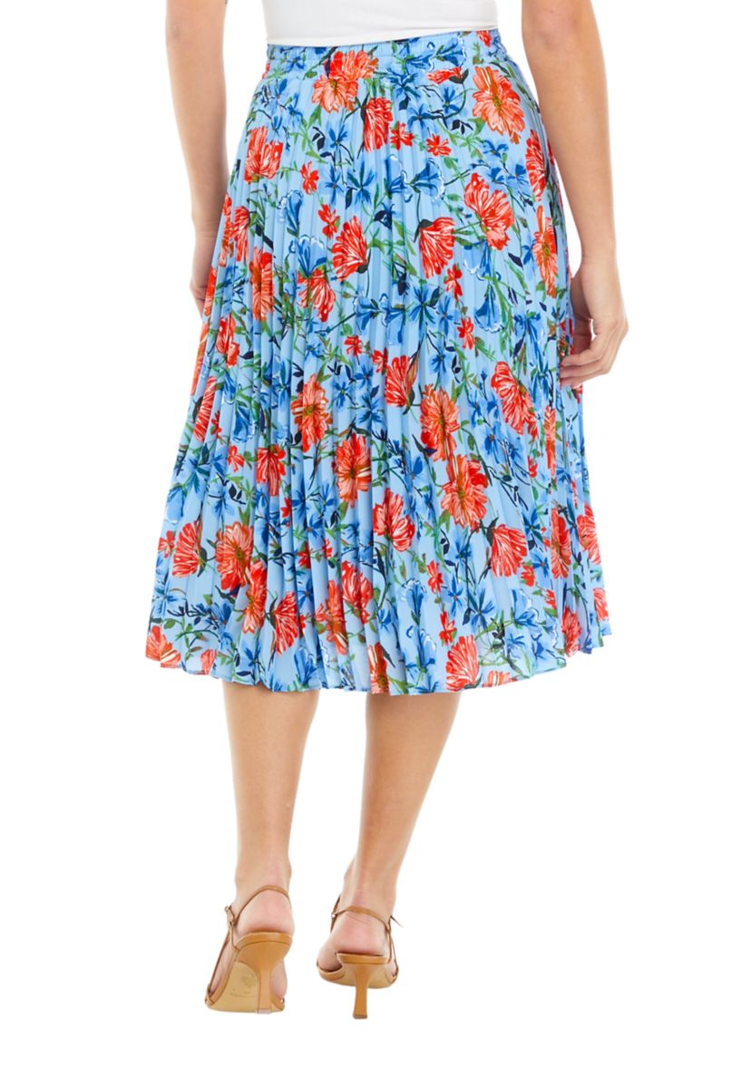 Petite Pull On Pleated Skirt 