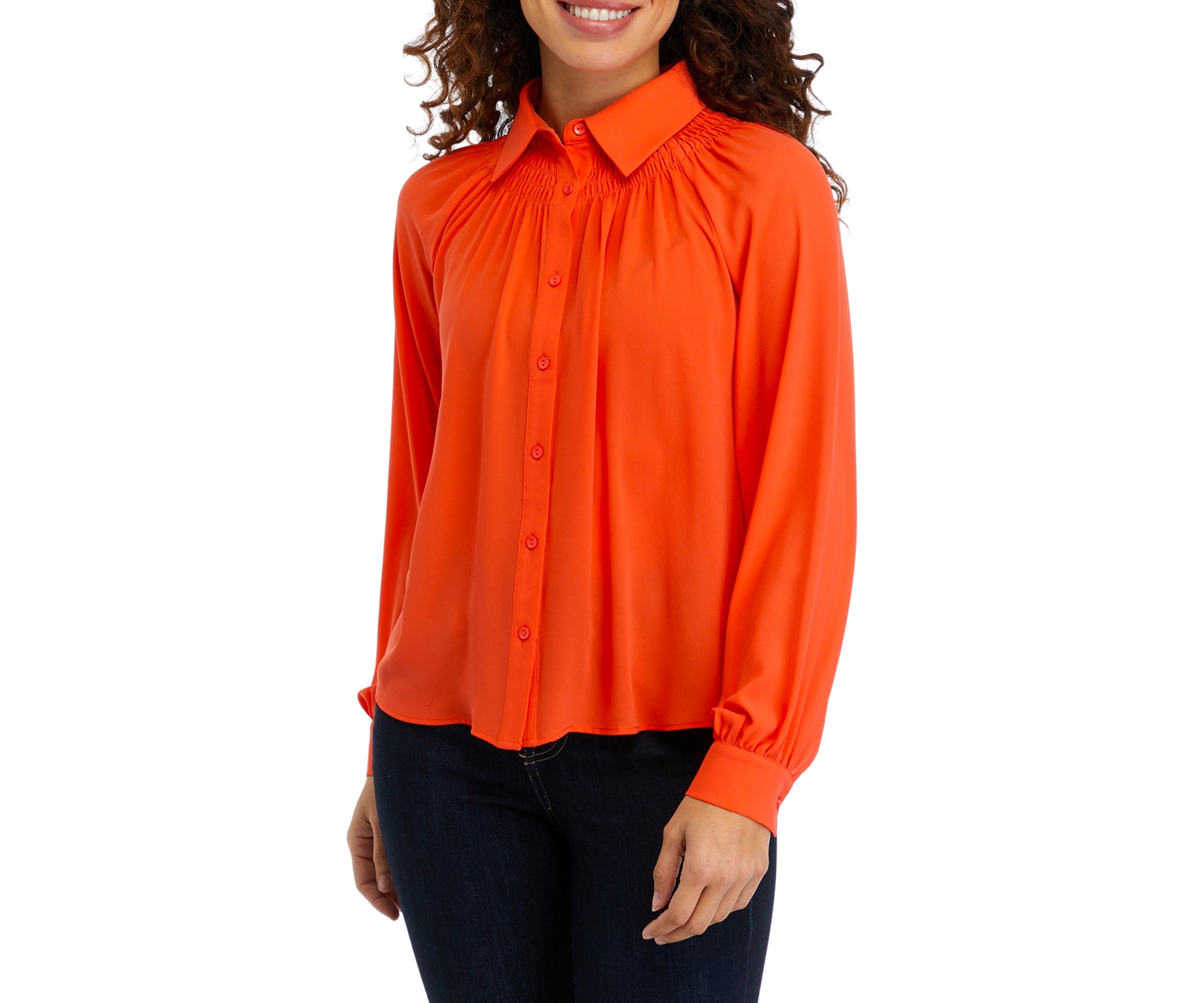 Petite Dutch Tulip Button Up Blouse