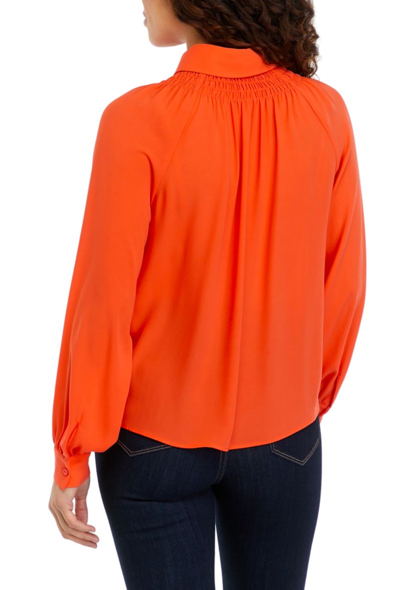 Petite Dutch Tulip Button Up Blouse
