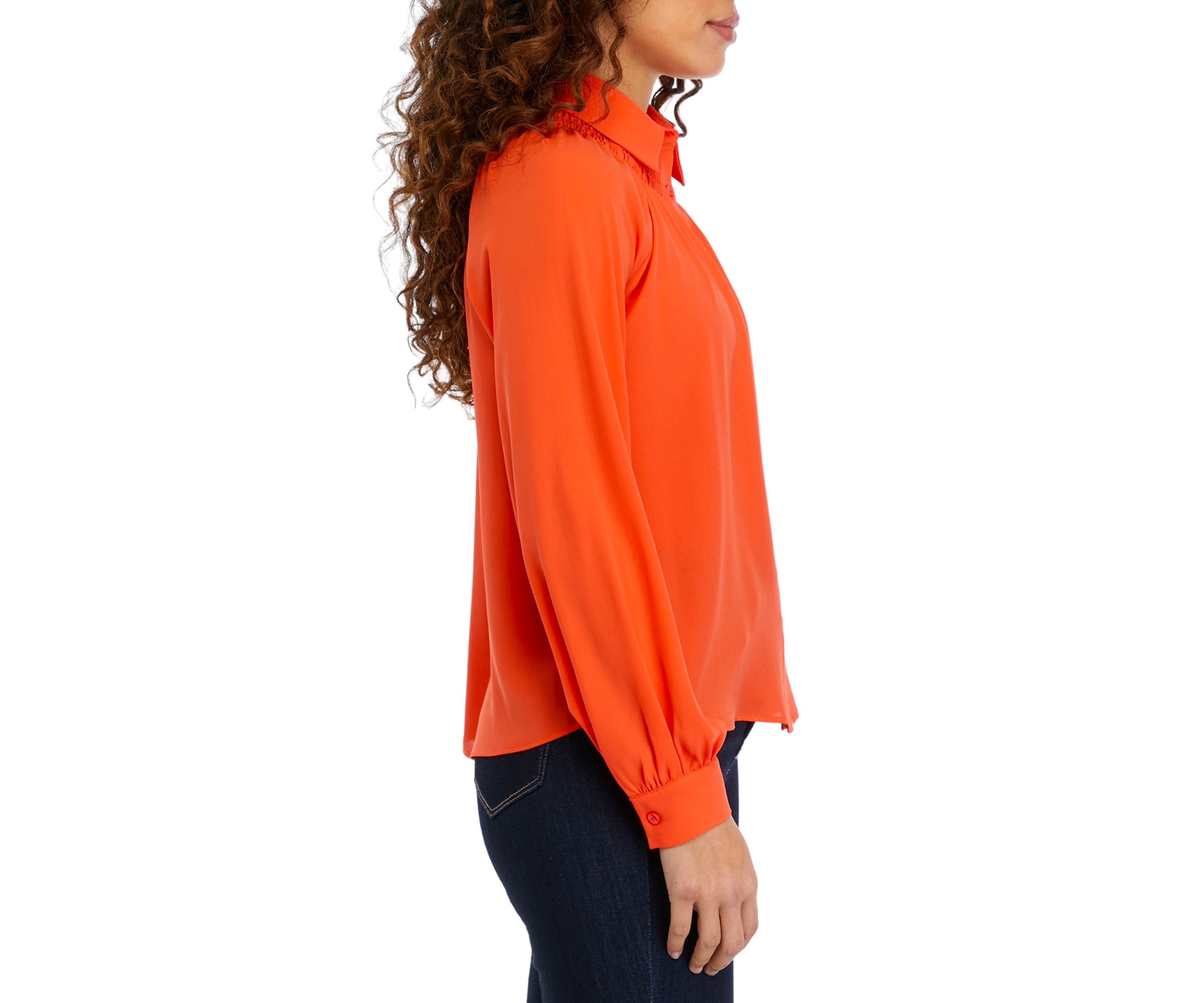 Petite Dutch Tulip Button Up Blouse