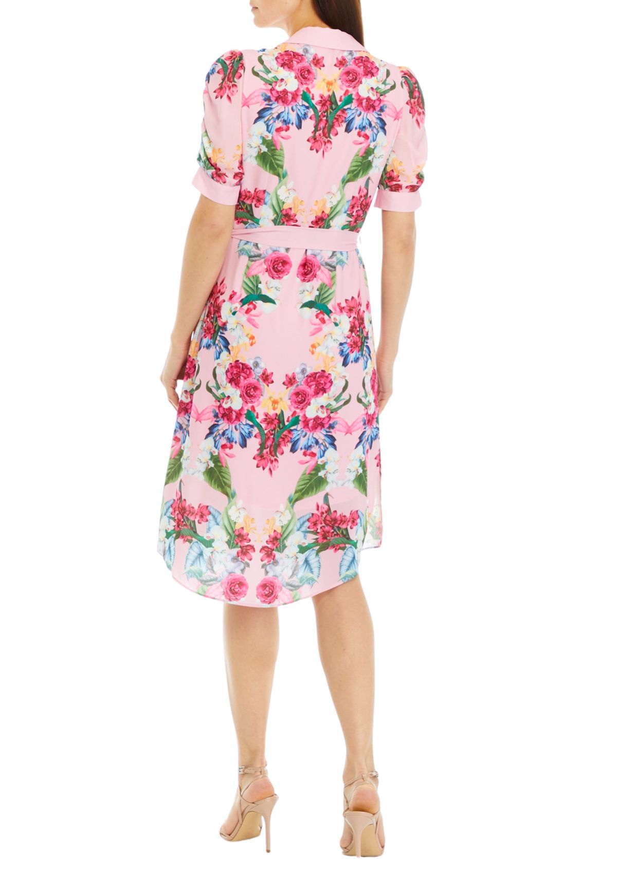 Womens Floral Printed Shirtdress