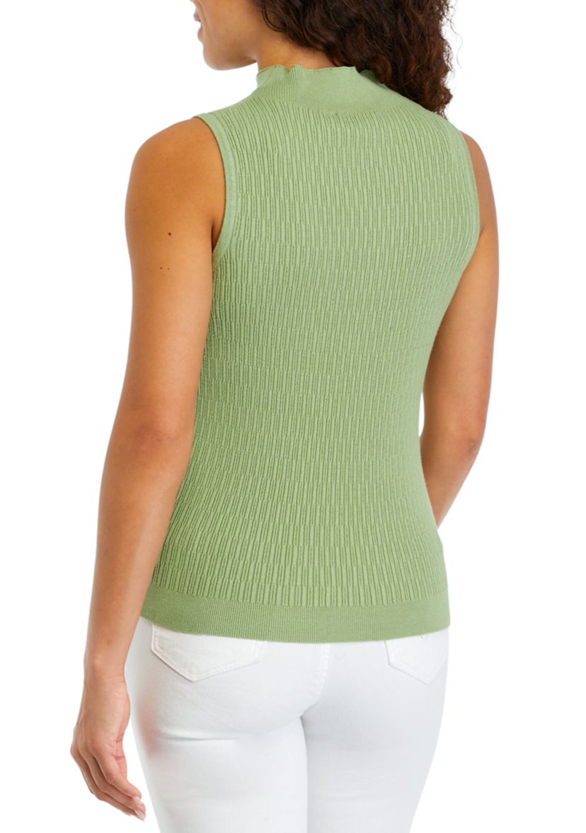 Petite Sleeveless Pointelle Tank Top