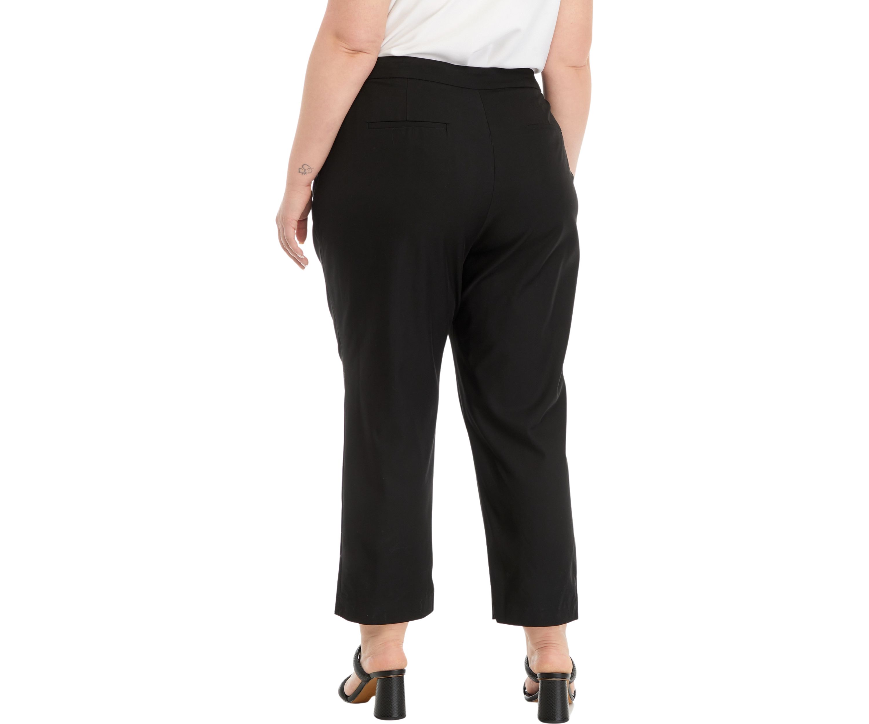 Plus Size Slim Pants with Pockets