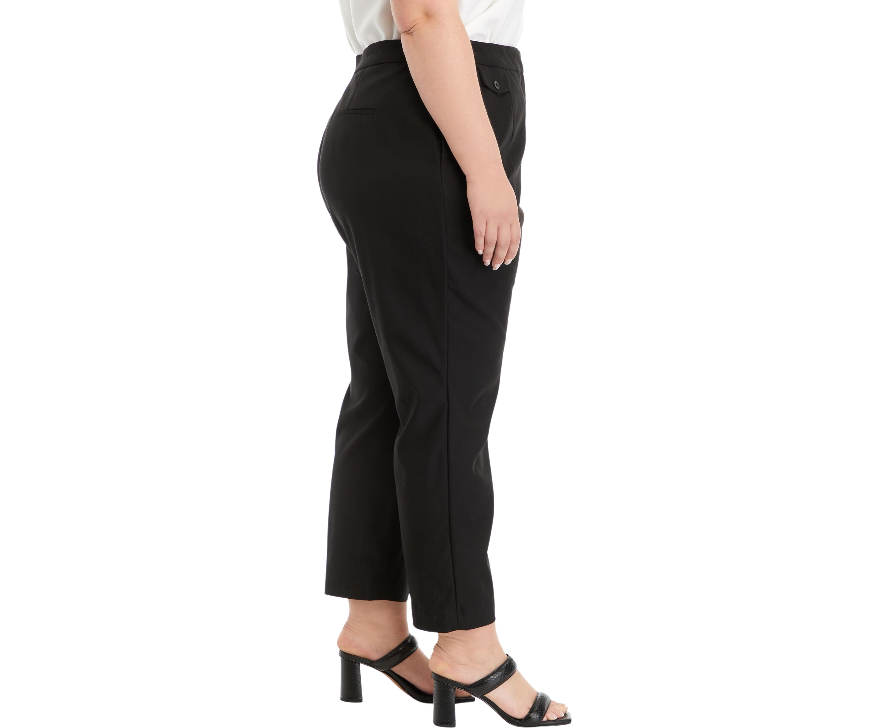 Plus Size Slim Pants with Pockets