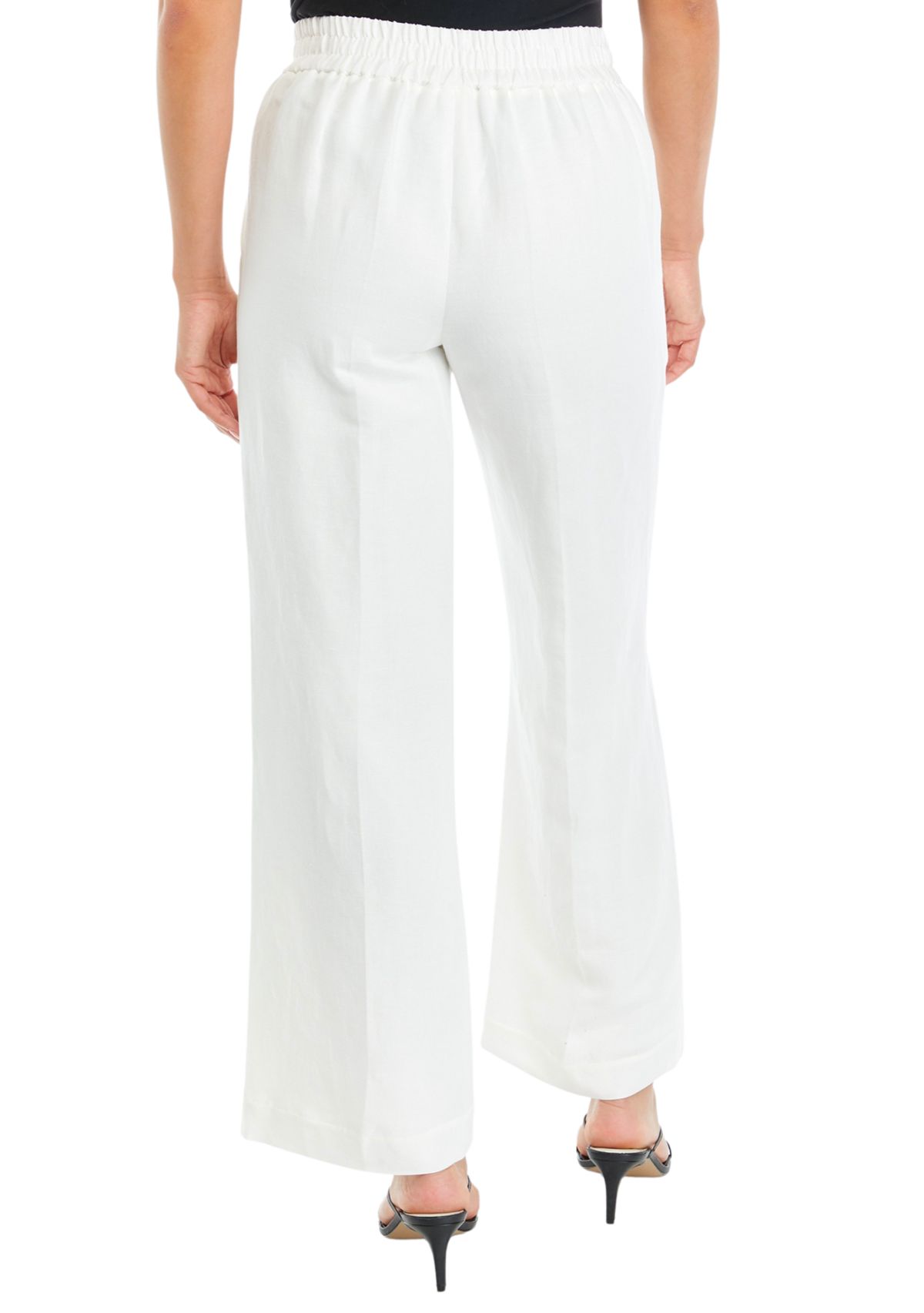 Petite Wide Leg Pull On Pants