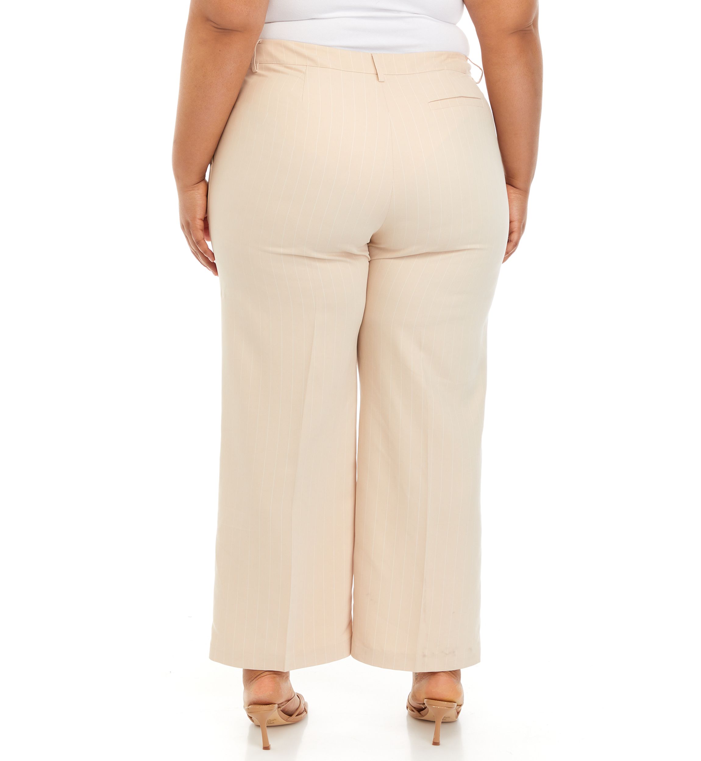 Plus Size Full Length Wide Leg Pants