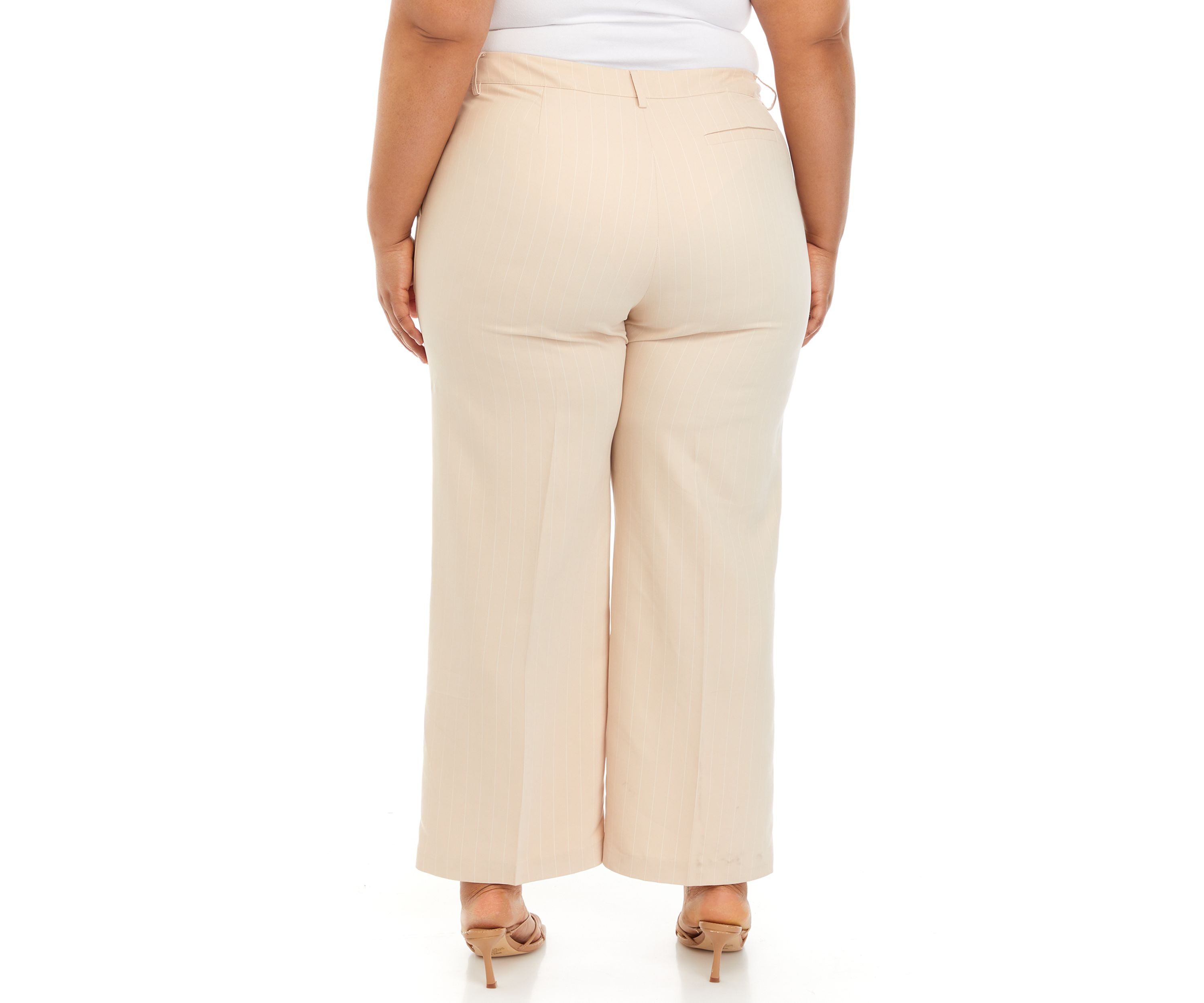 Plus Size Full Length Wide Leg Pants
