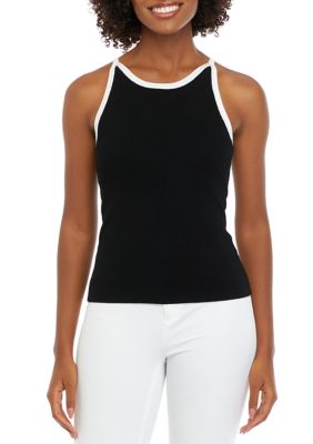 T TAHARI Petite Halter Knit Top | belk