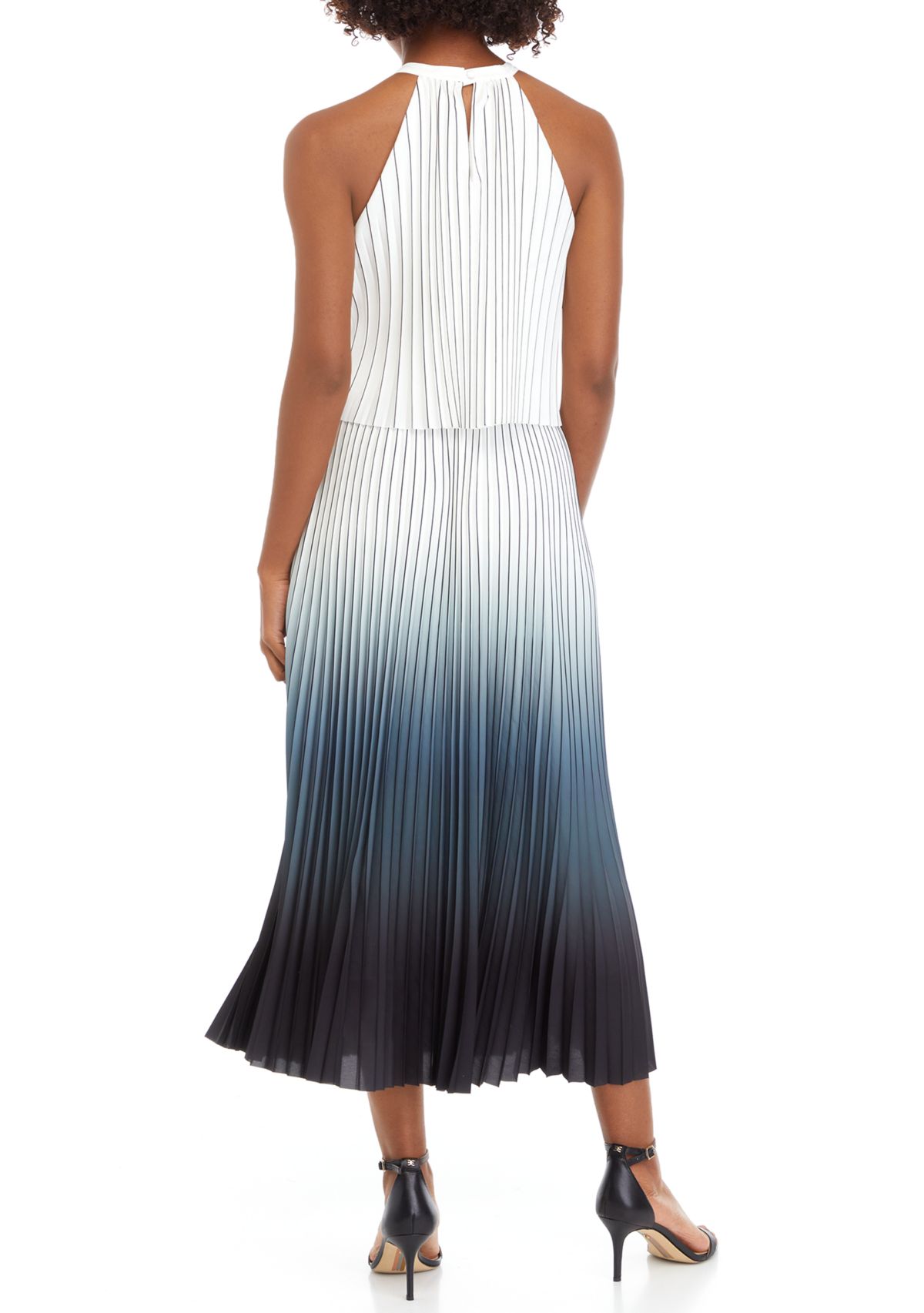 Womens Halter Pleat Dress