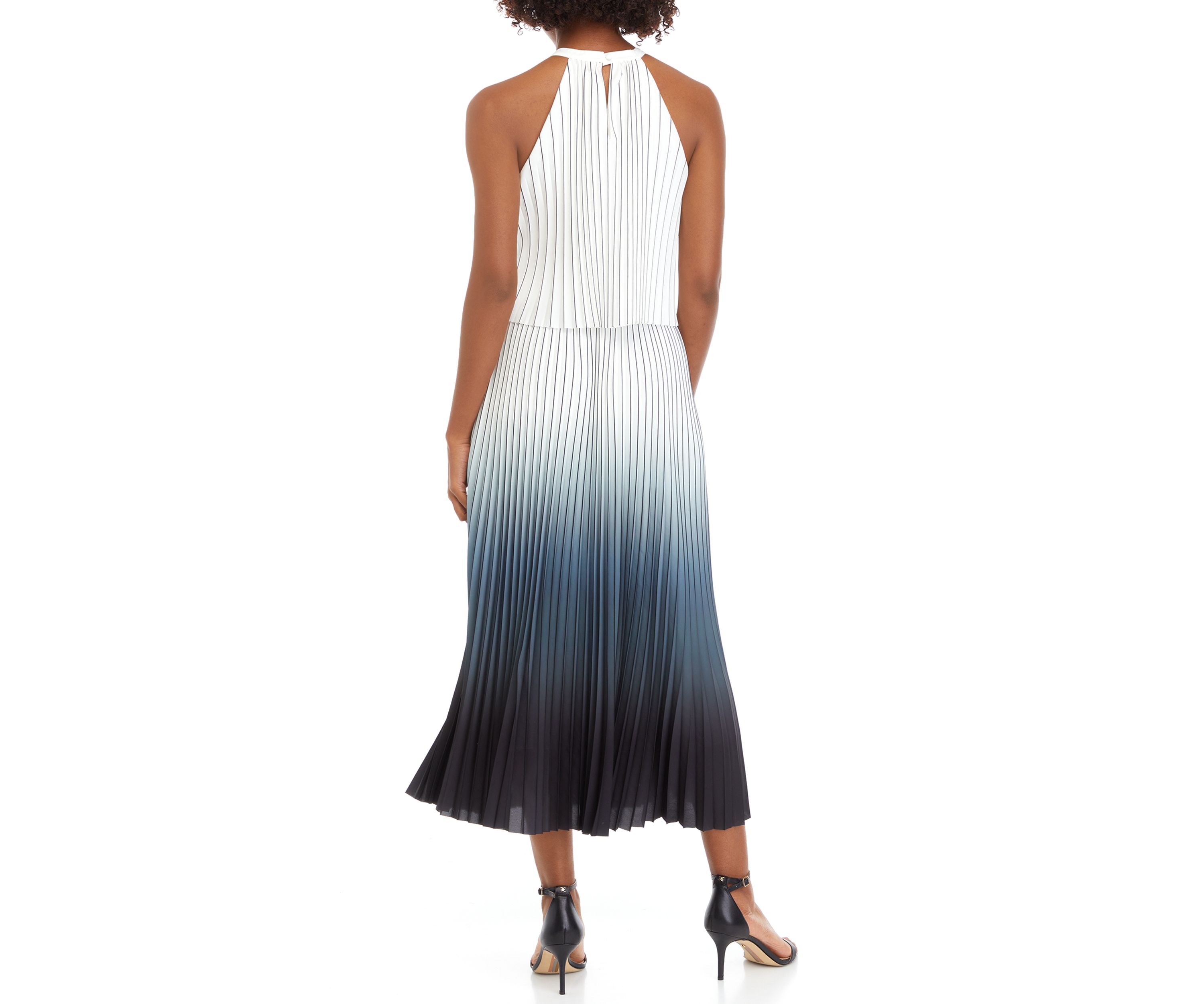 Womens Halter Pleat Dress