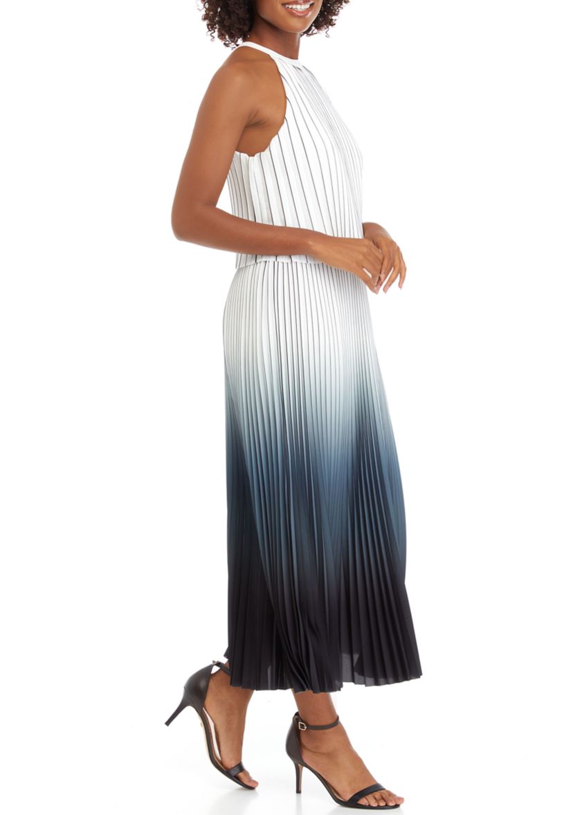 Womens Halter Pleat Dress