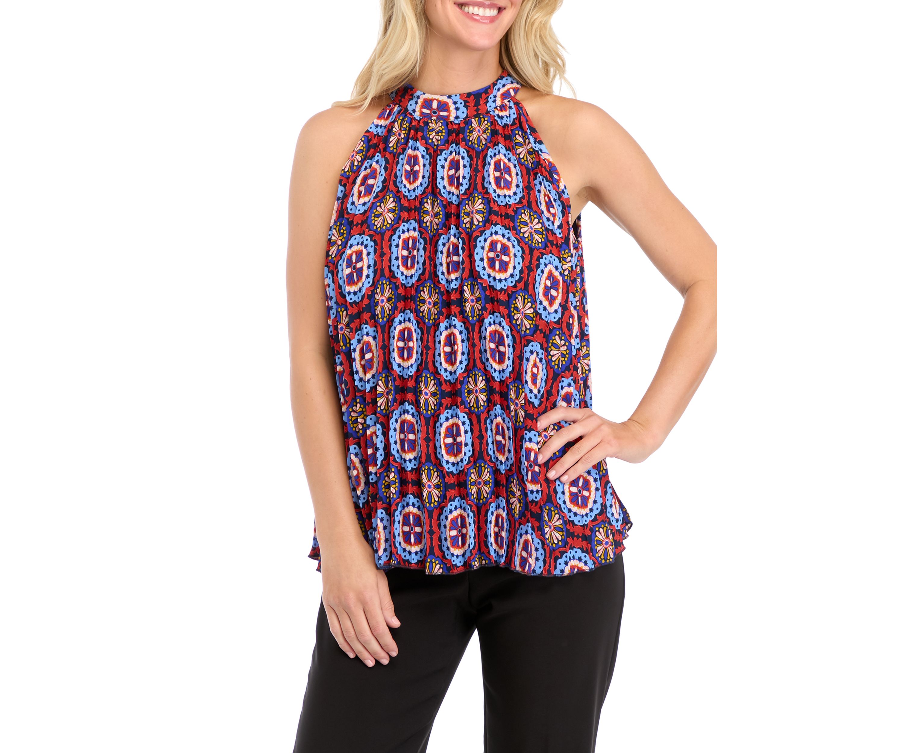 Womens Halter Neck A-Line Blouse