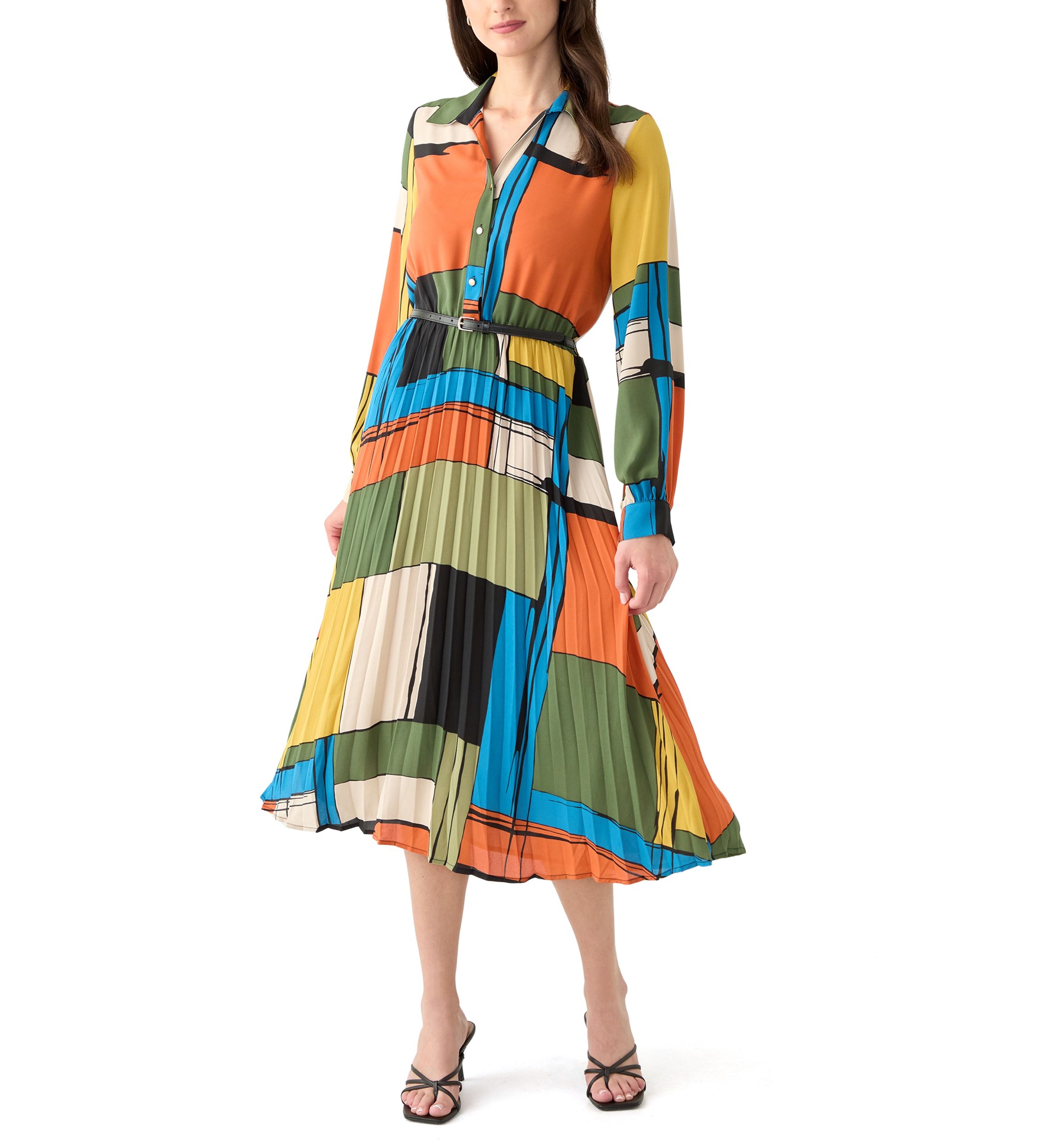Womens Artistic Blocks Dress