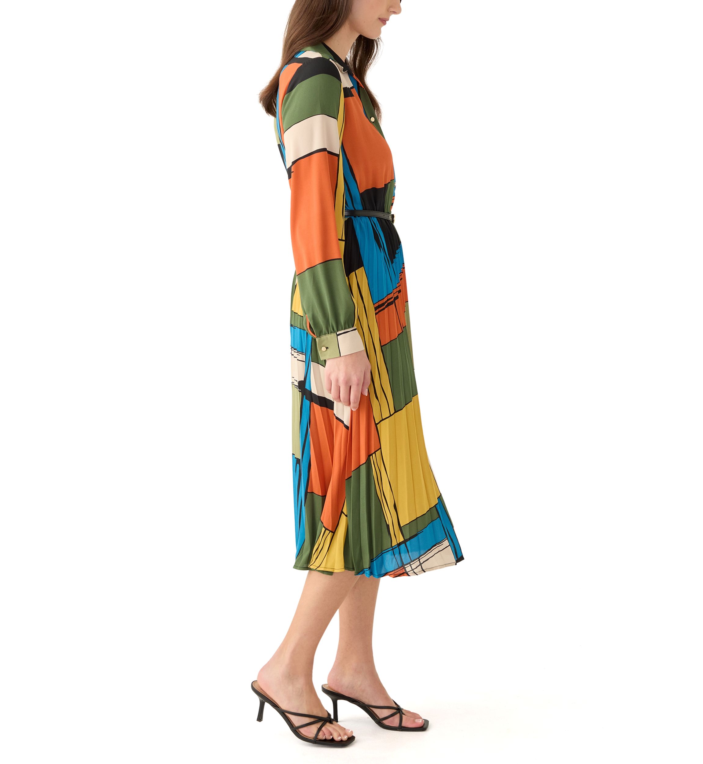 Womens Artistic Blocks Dress