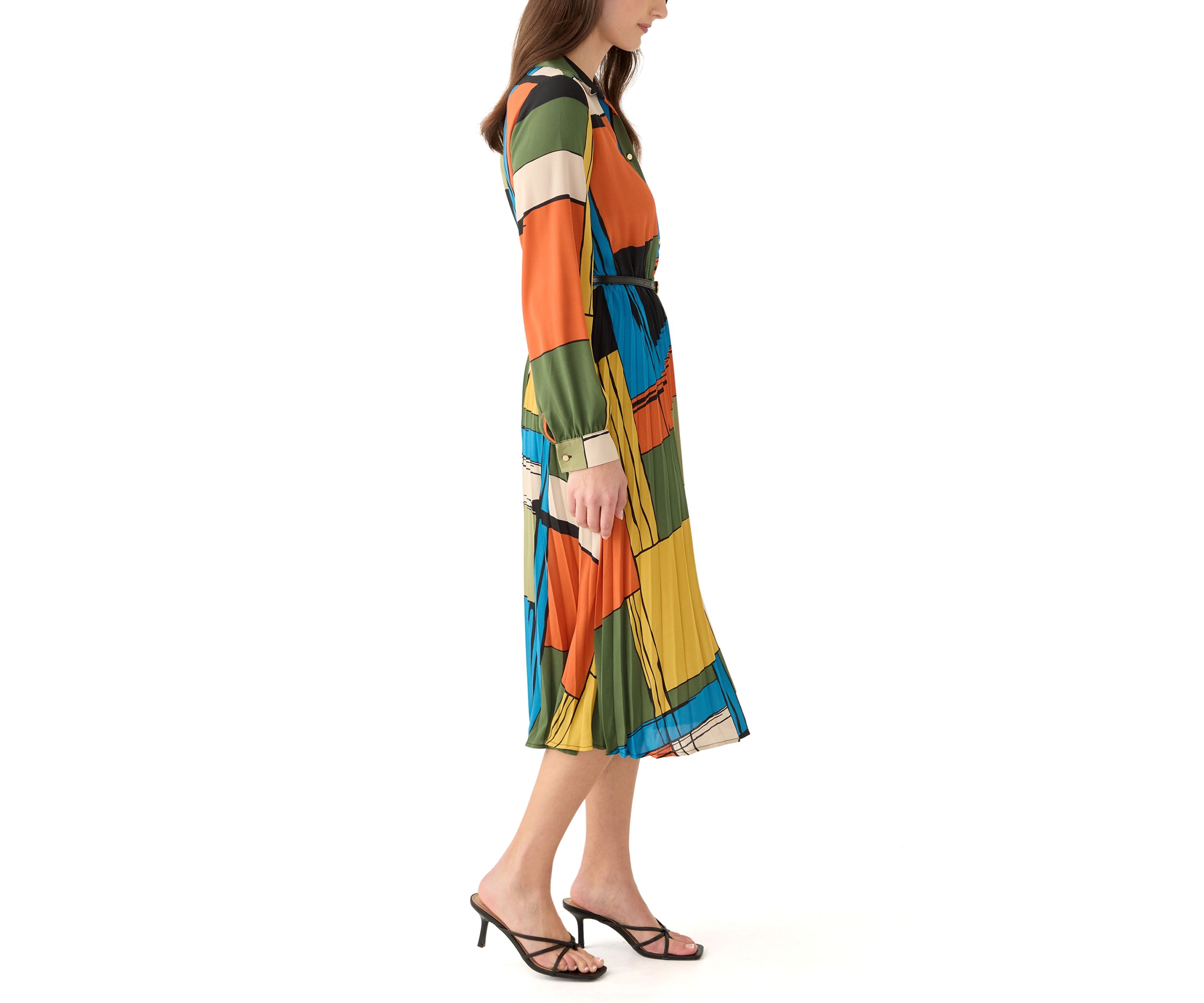 Womens Artistic Blocks Dress