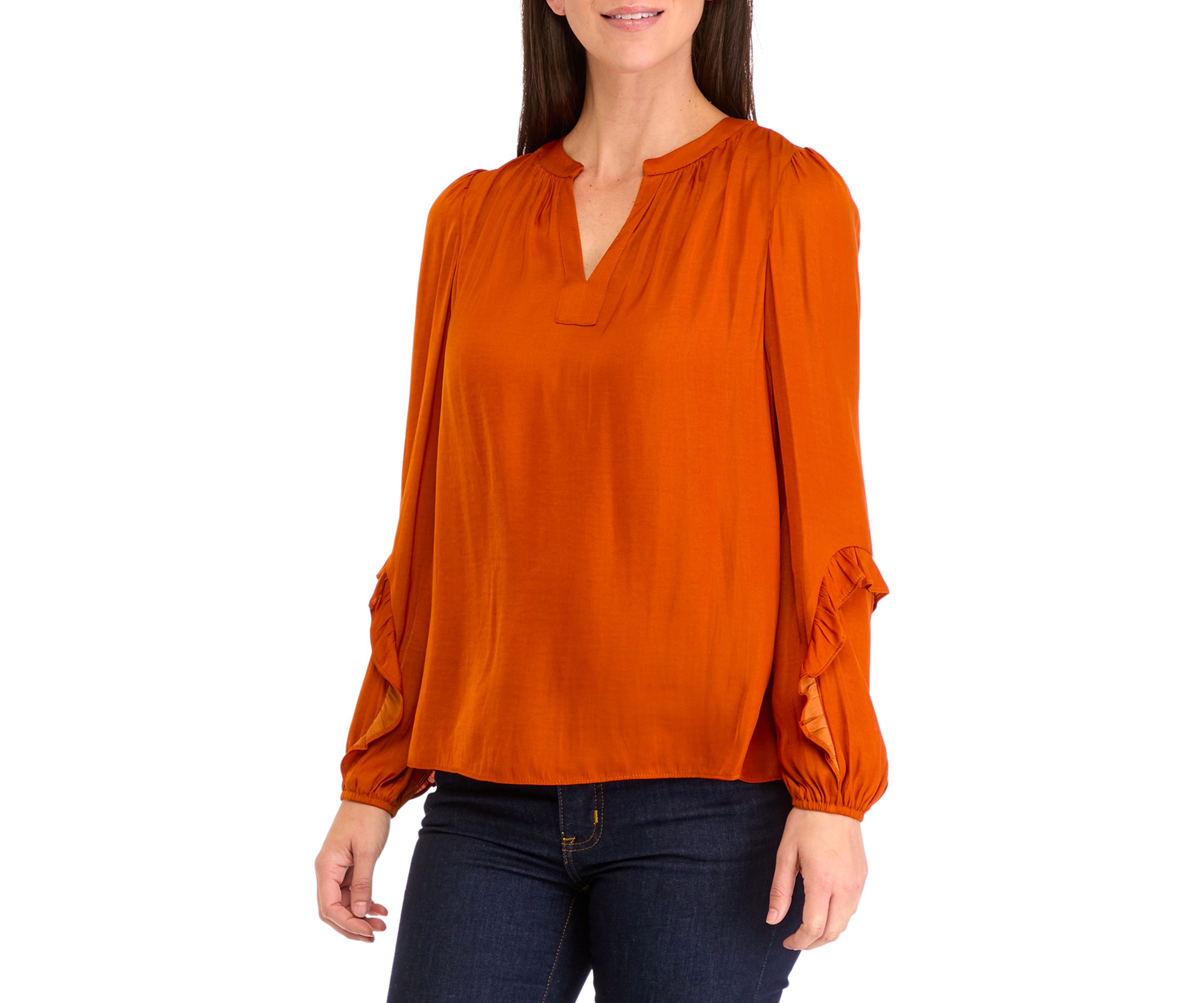Womens Split Neck Blouse