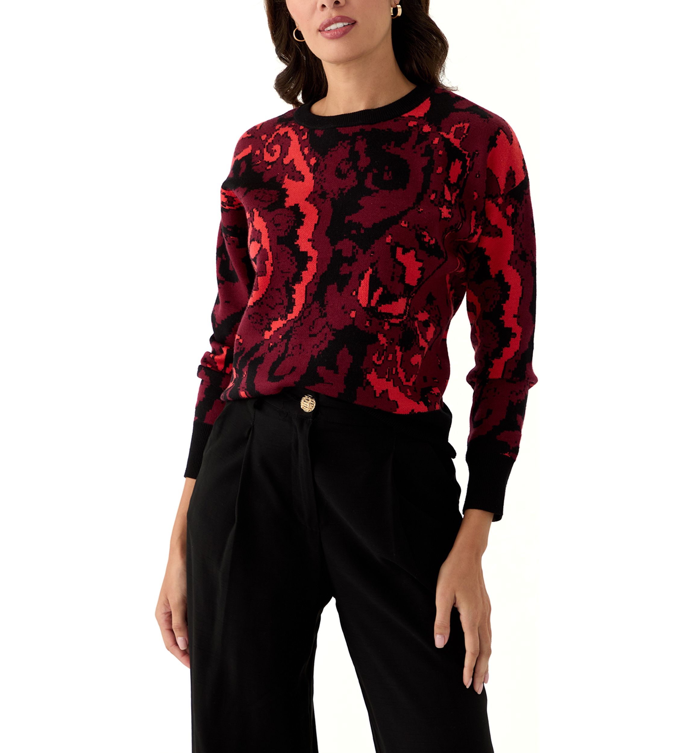 Womens Printed Sweater