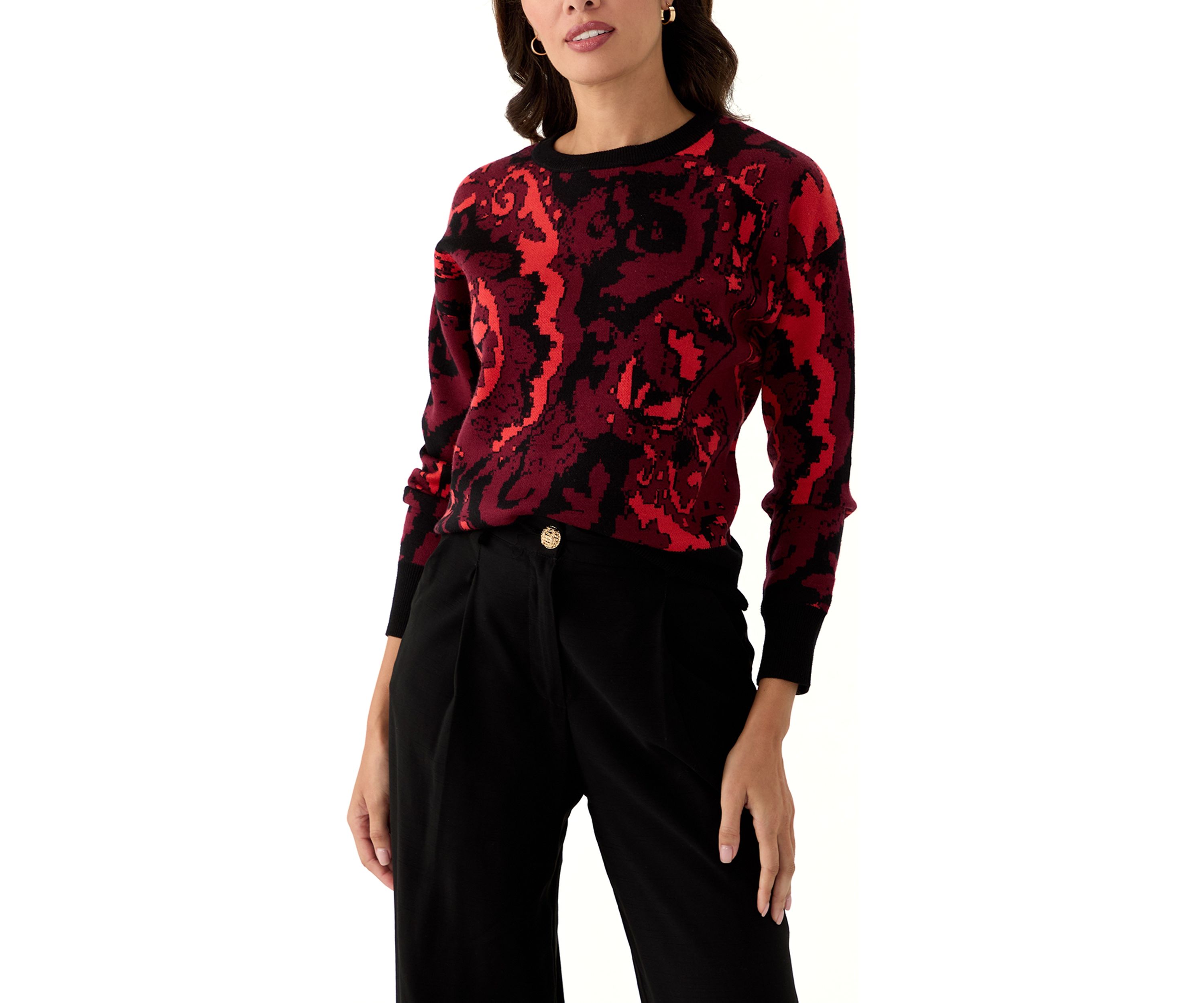 Womens Printed Sweater