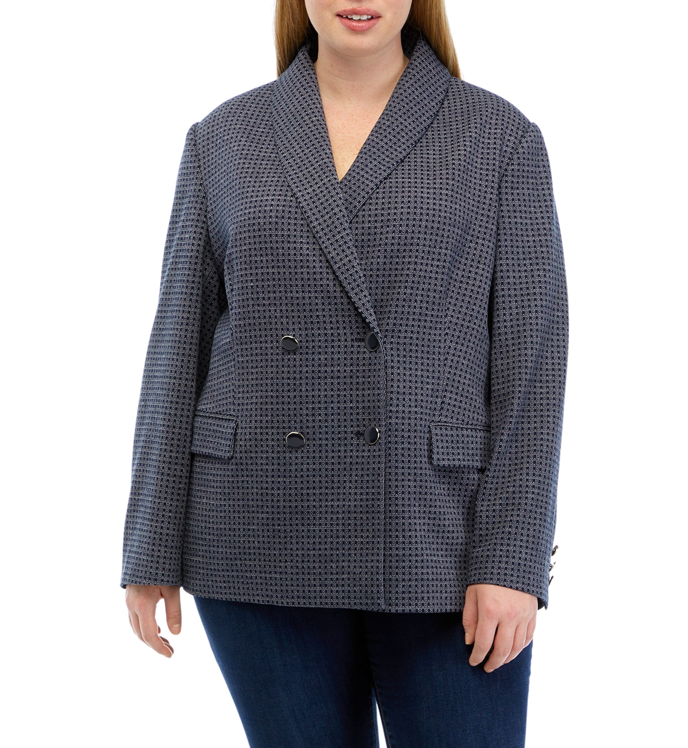 Plus Size Shawl Collar Blazer 