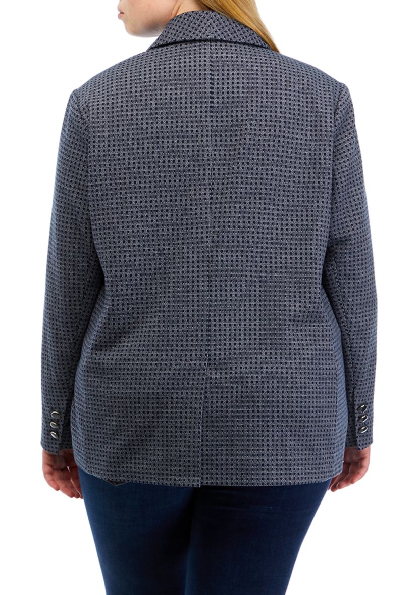 Plus Size Shawl Collar Blazer 