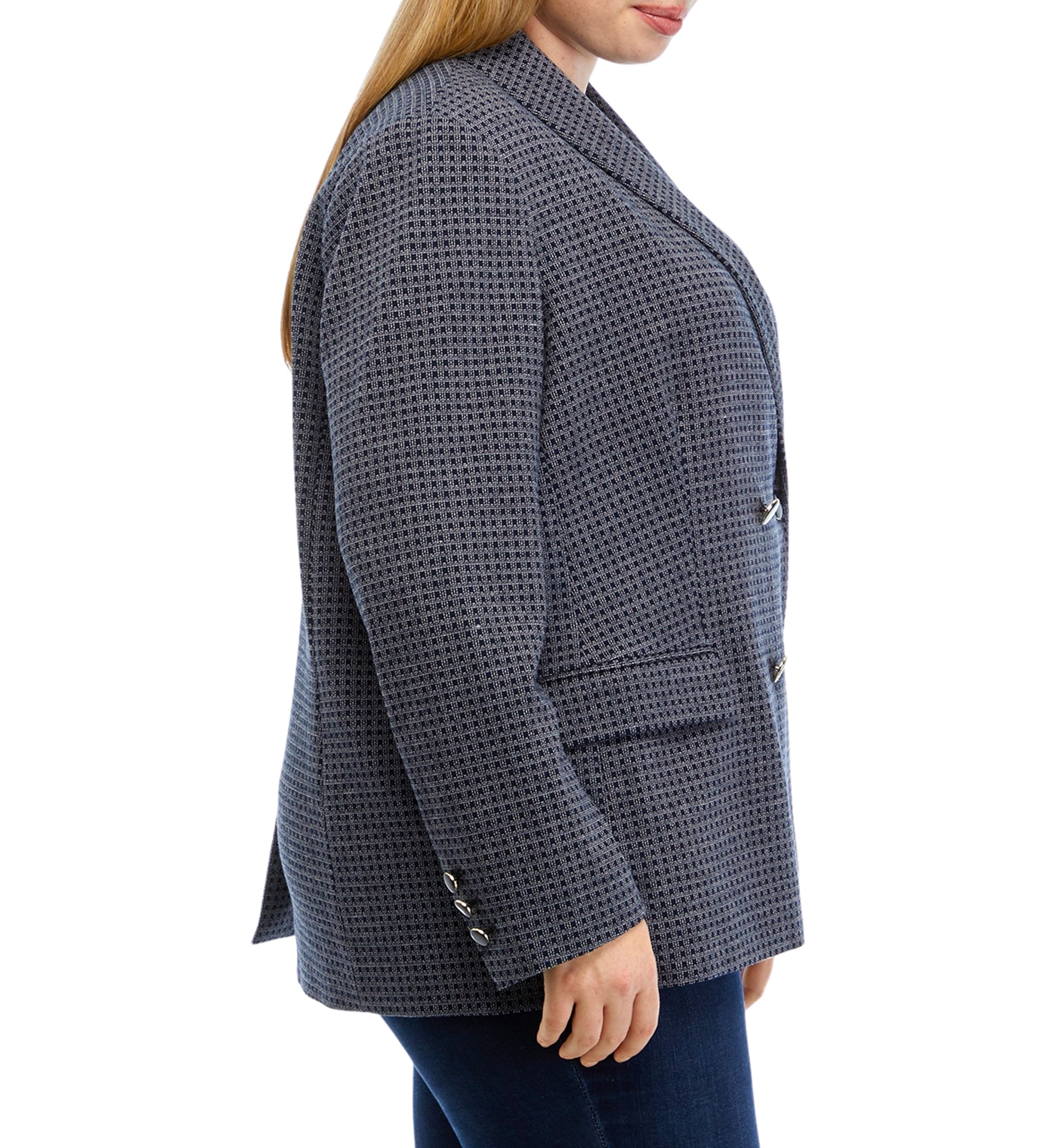 Plus Size Shawl Collar Blazer 