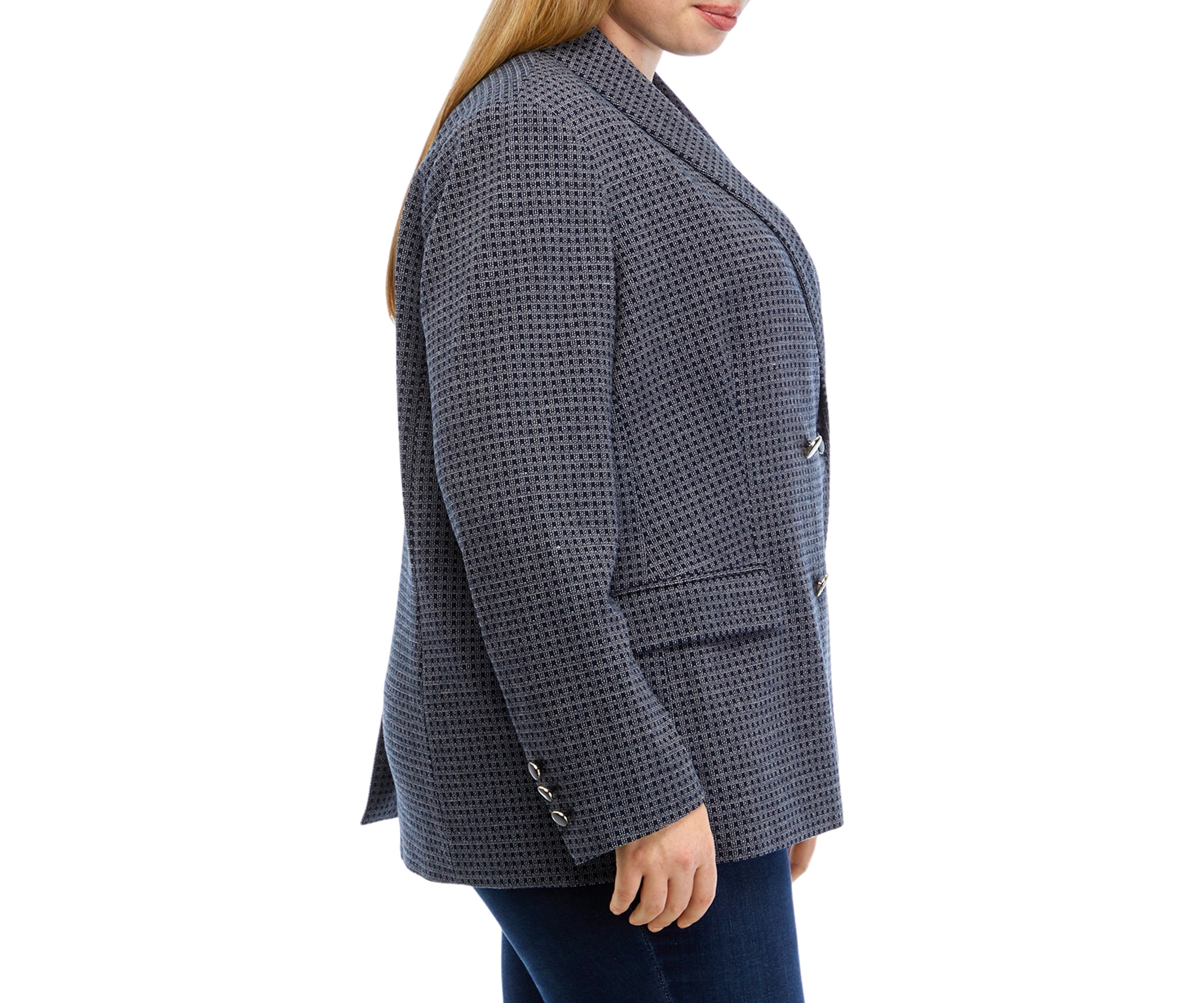 Plus Size Shawl Collar Blazer 