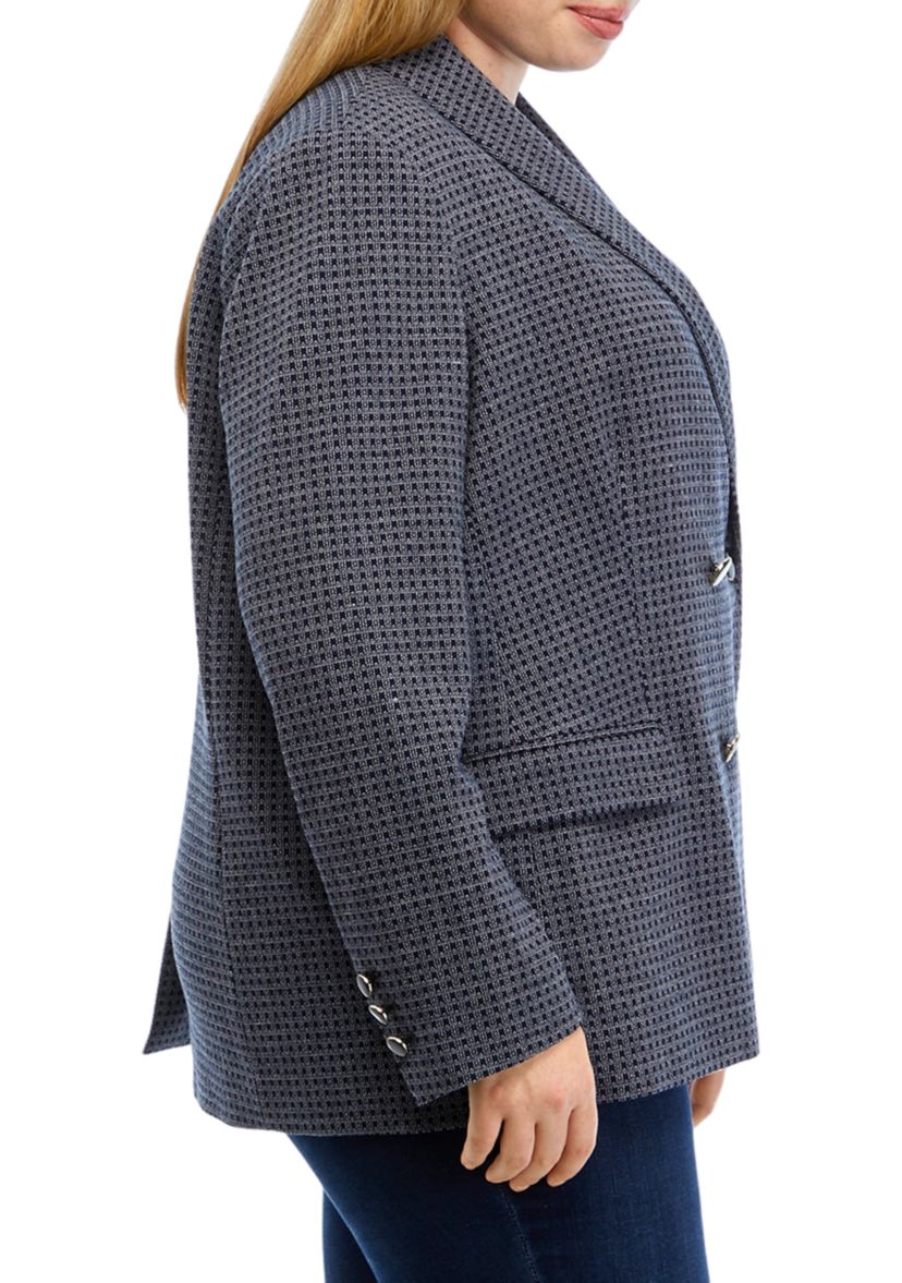 Plus Size Shawl Collar Blazer 