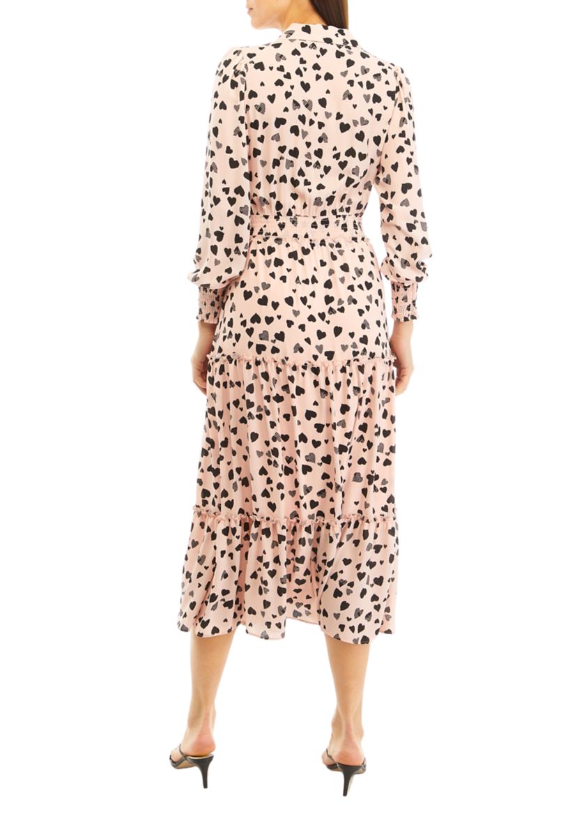 Petite Long Sleeve Button Down Dress