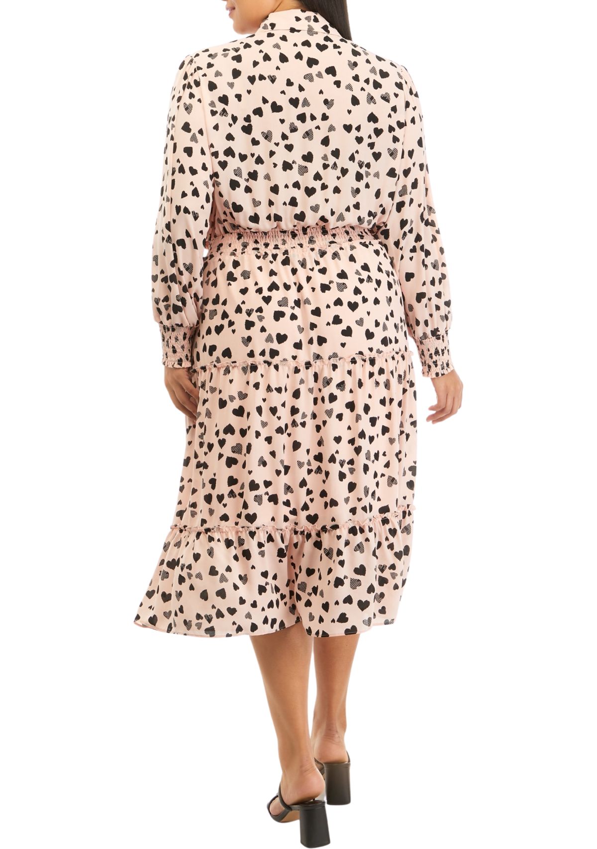 Plus Size Printed Button Down Dress