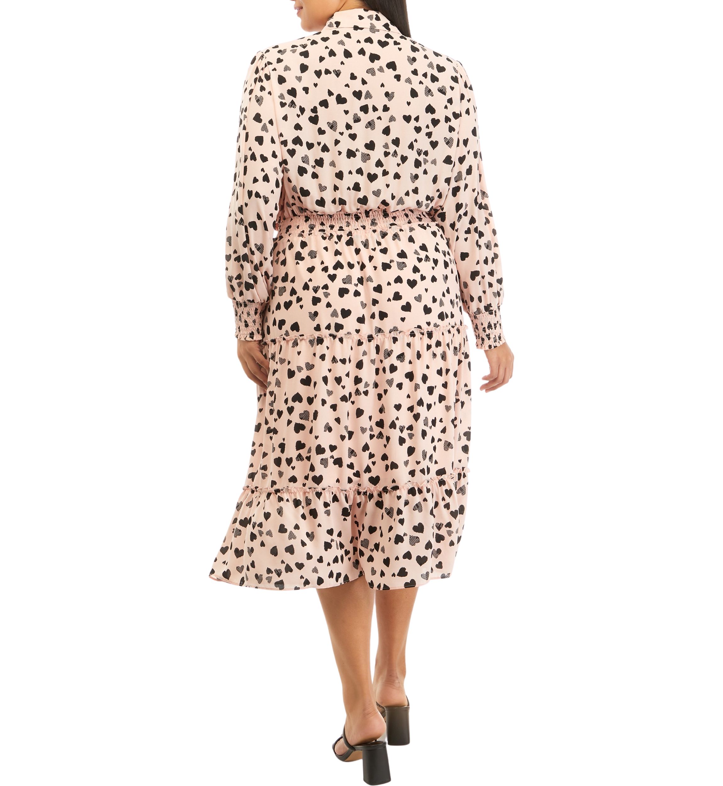 Plus Size Printed Button Down Dress