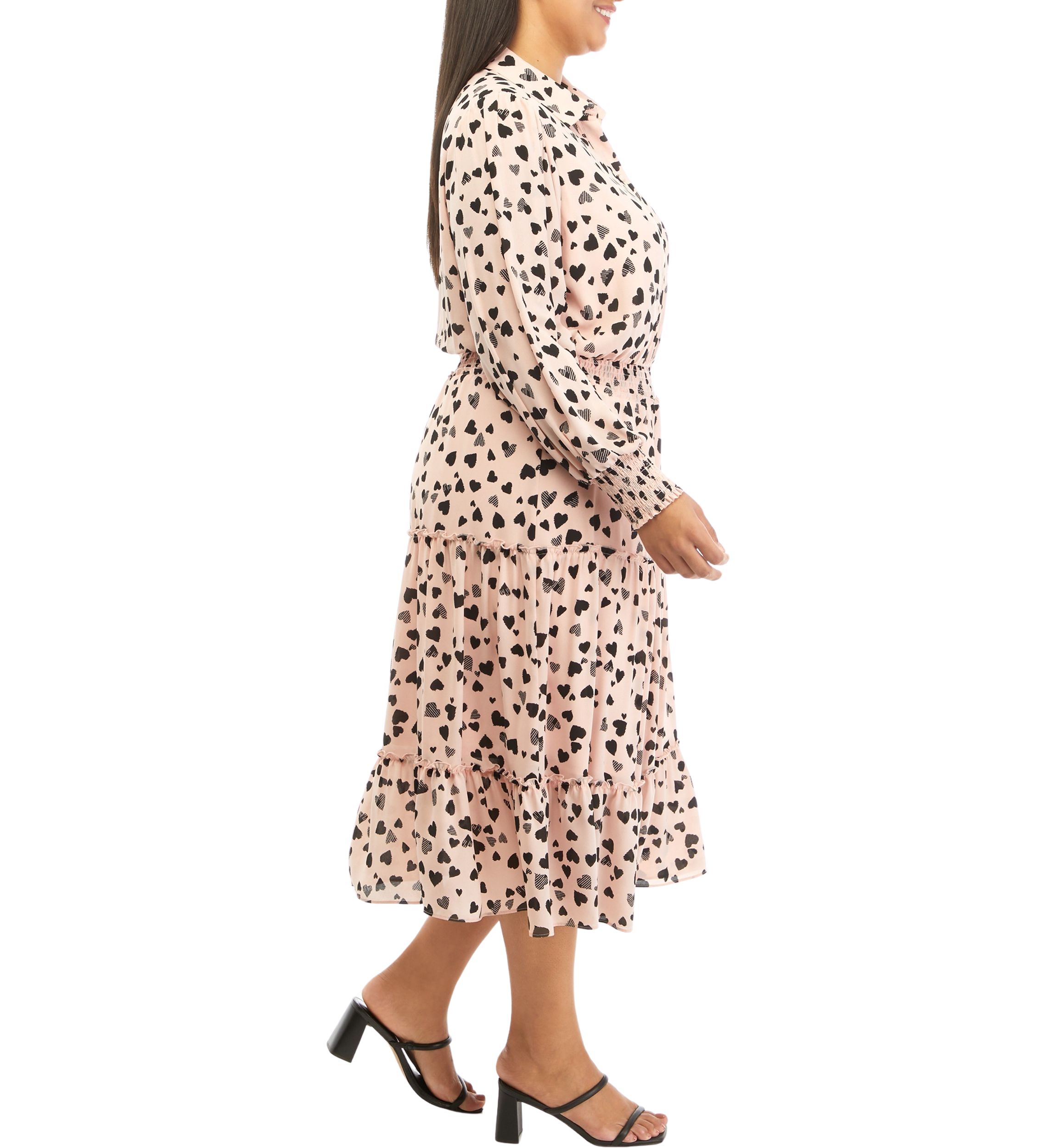 Plus Size Printed Button Down Dress