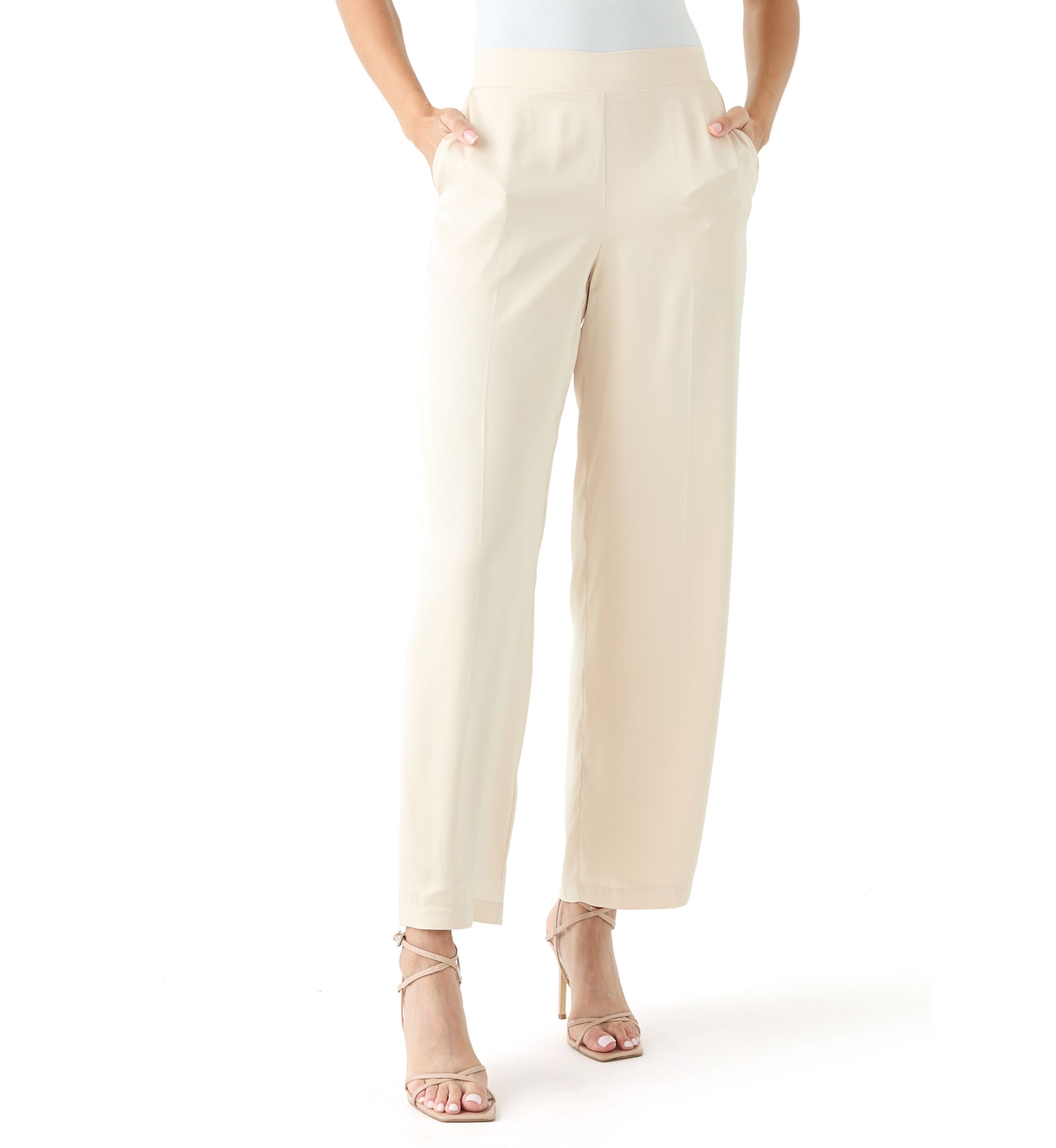 Womens Pull On Wide Leg Pants