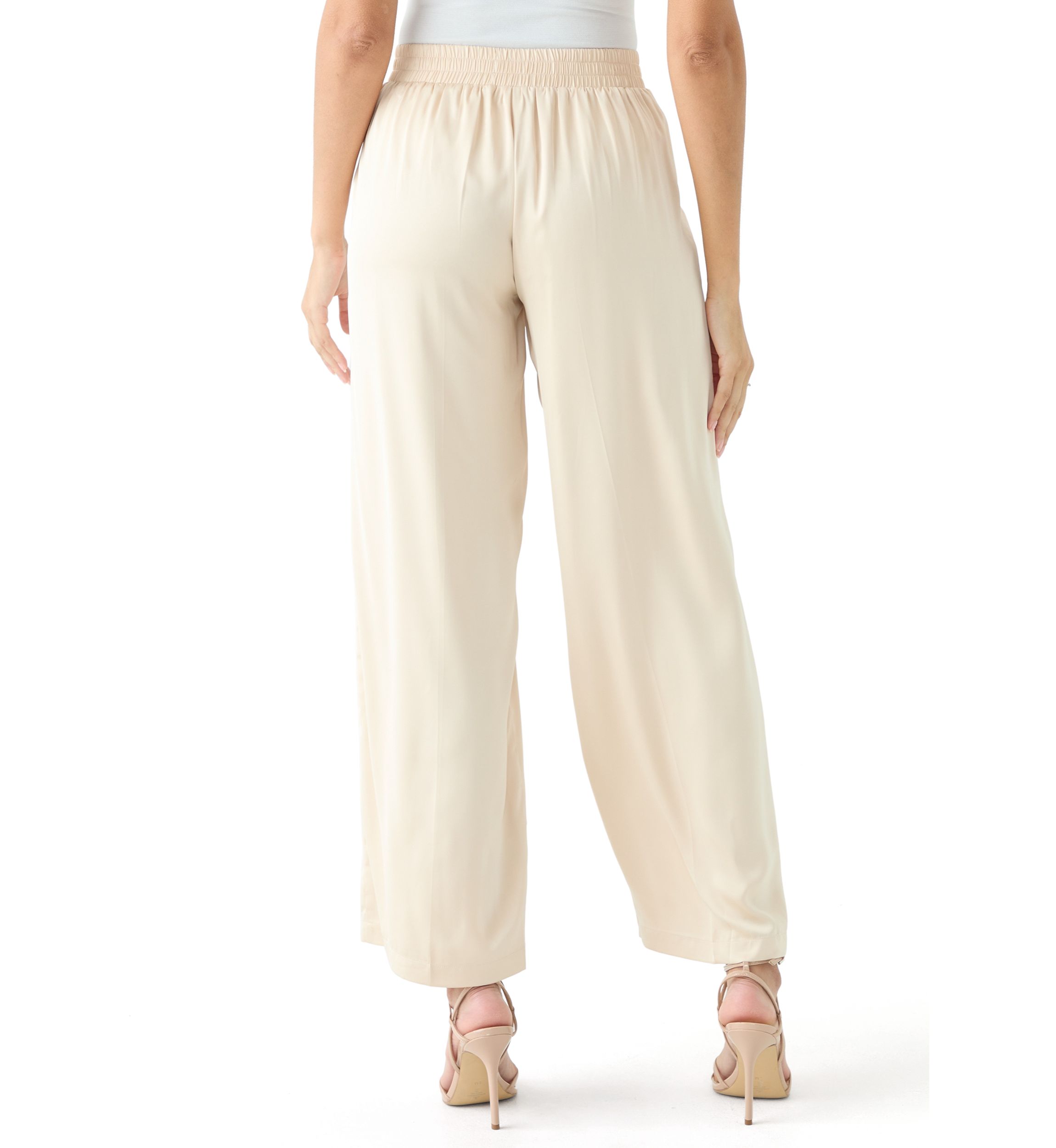 Womens Pull On Wide Leg Pants