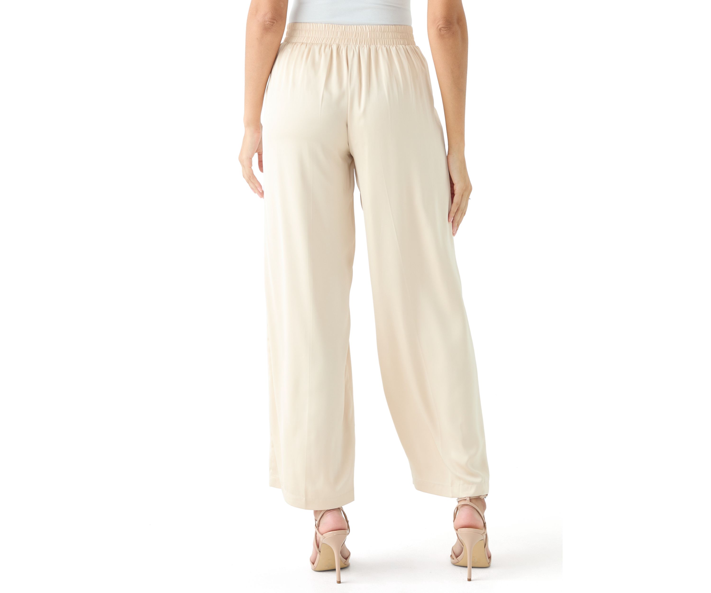 Womens Pull On Wide Leg Pants