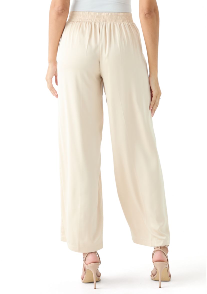 Womens Pull On Wide Leg Pants