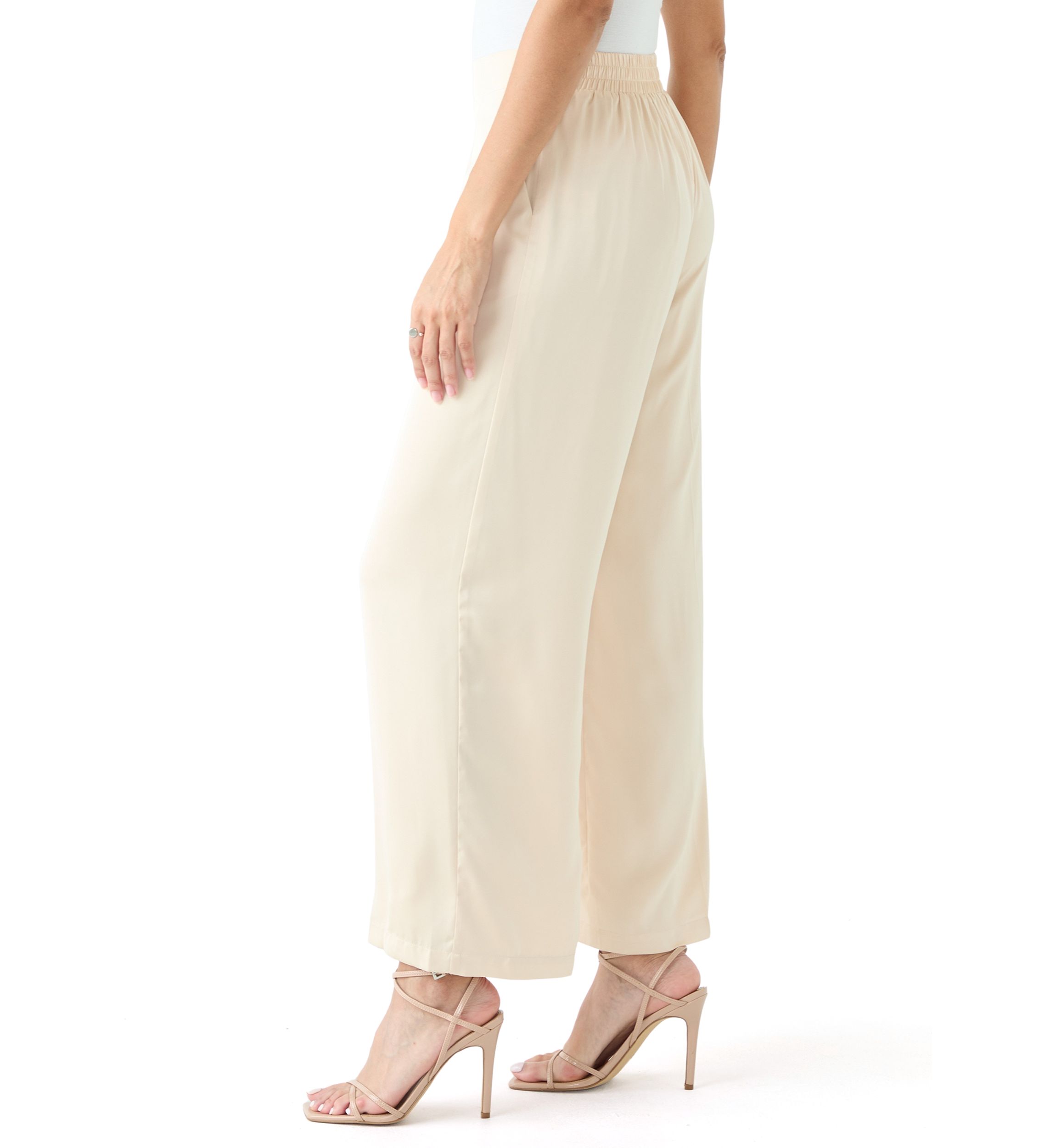 Womens Pull On Wide Leg Pants